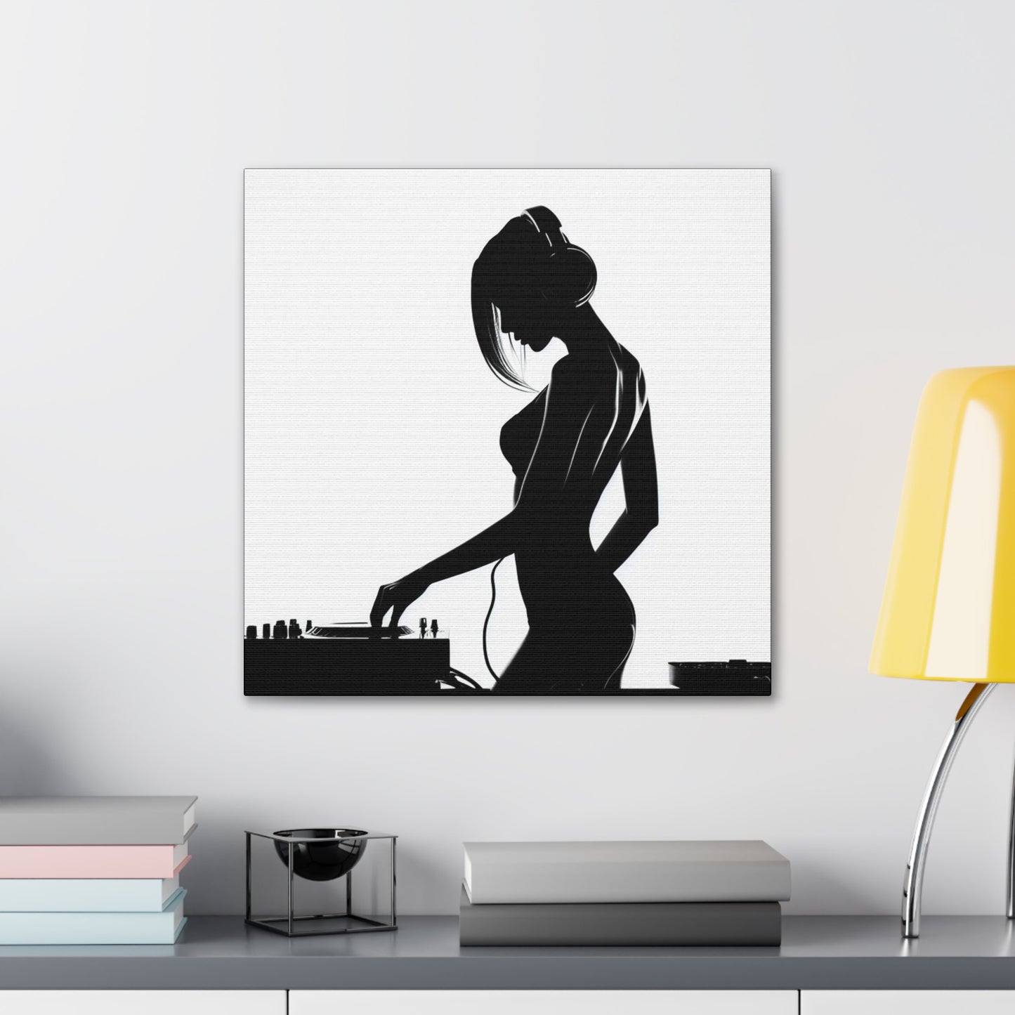 Smoov DJ Girl Canvas Wall Art