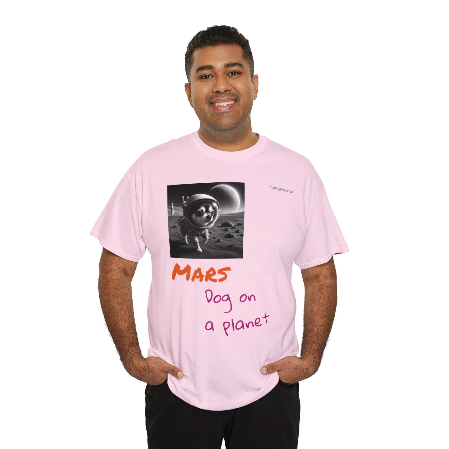 Dog on a Planet Unisex Heavy Cotton Tee