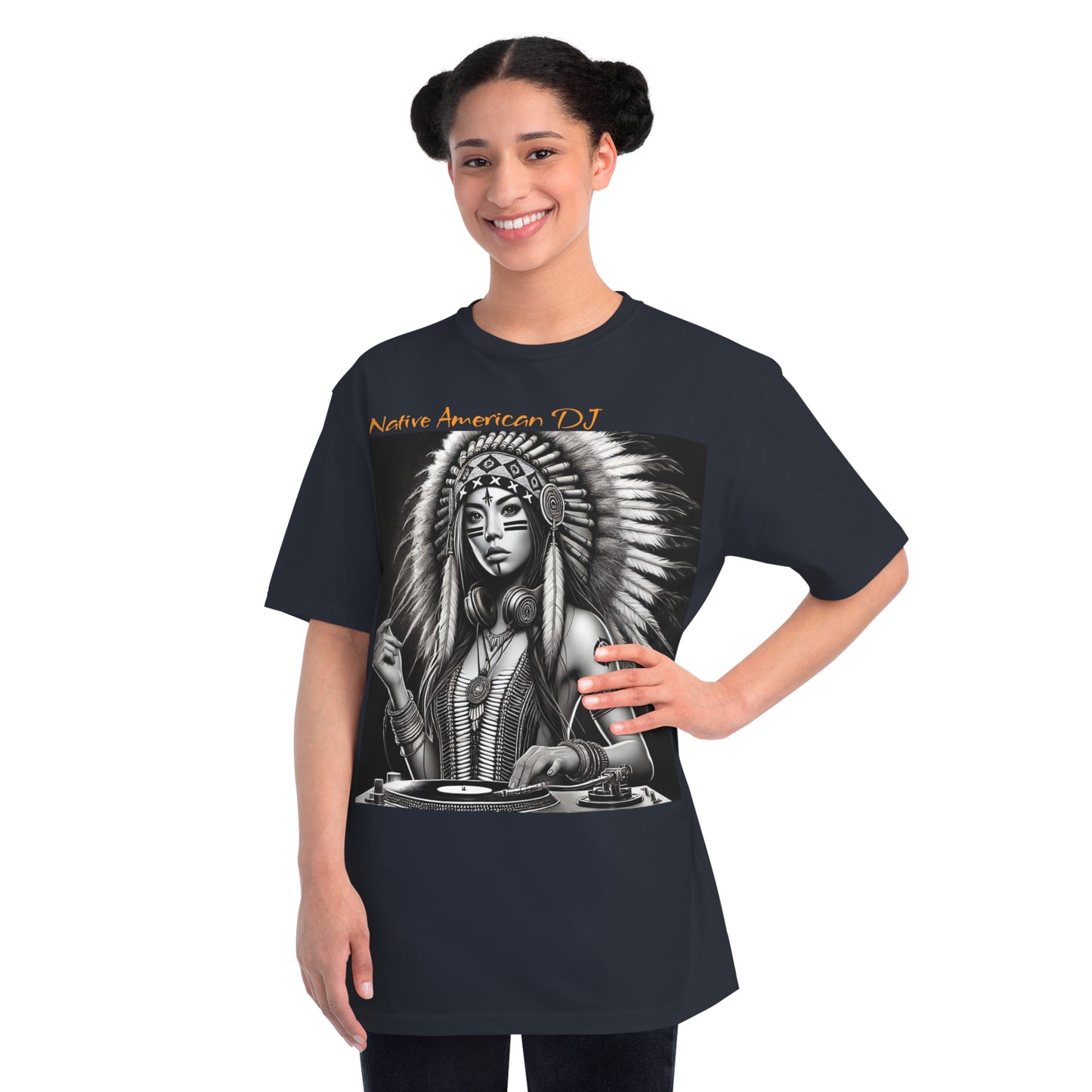 Native American DJ - Artistic Native Design, Music Lover's Tee