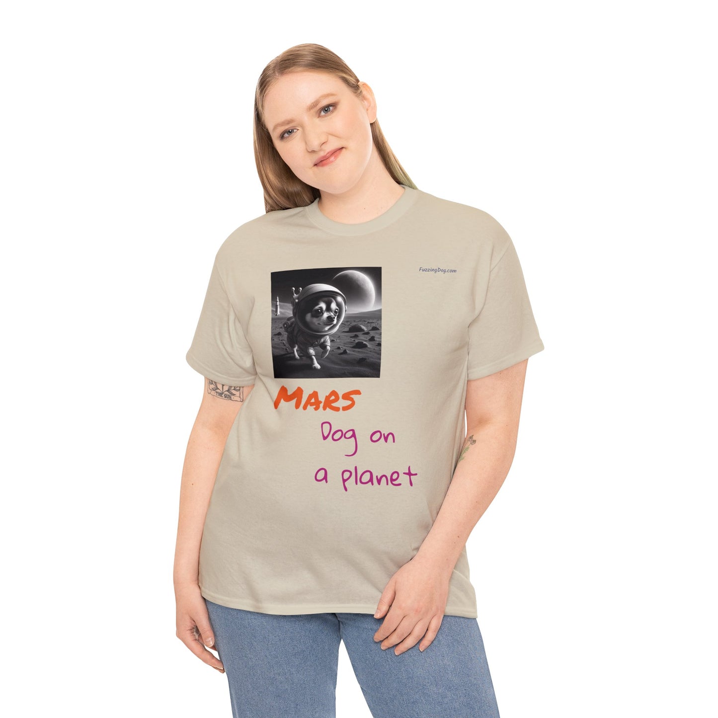 Dog on a Planet Unisex Heavy Cotton Tee
