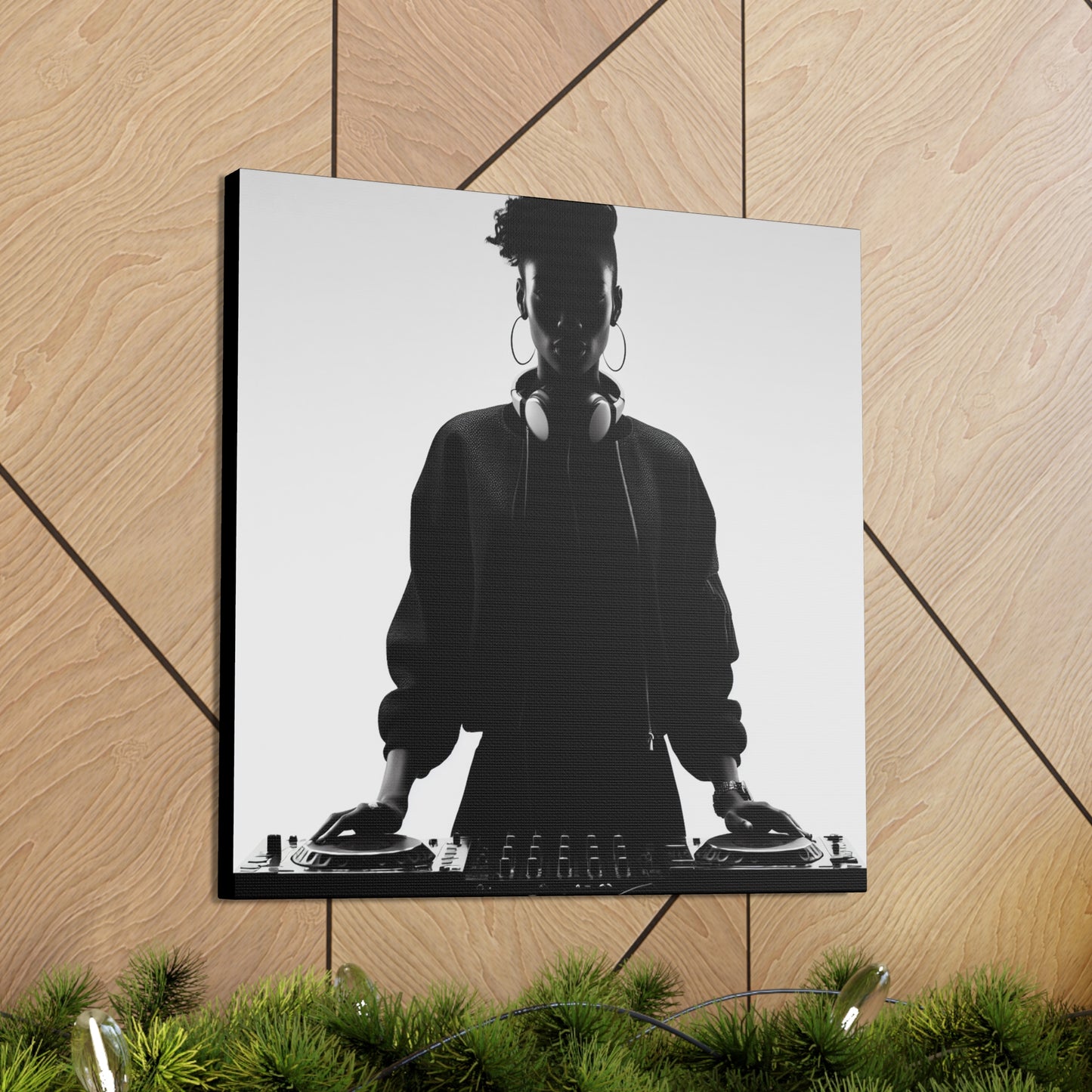 Smoov DJ Girl Canvas Wall Art
