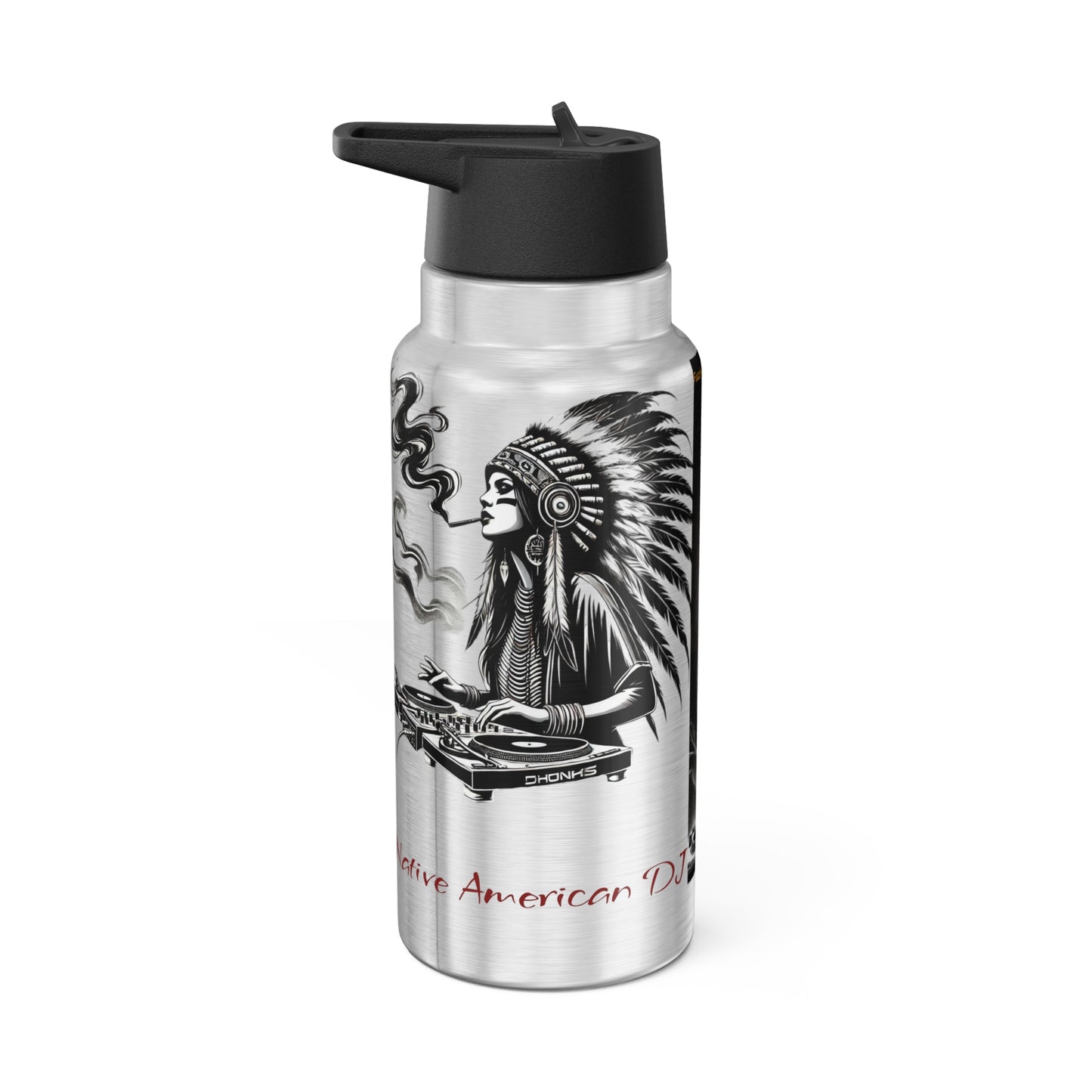 Native American Inspired Gator Tumbler - 32oz Insulated Water Bottle for Outdoor Adventures