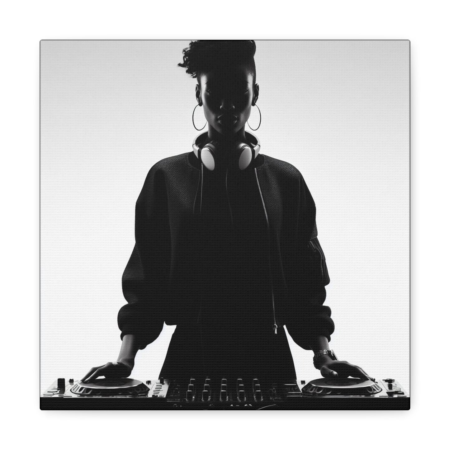 Smoov DJ Girl Canvas Wall Art