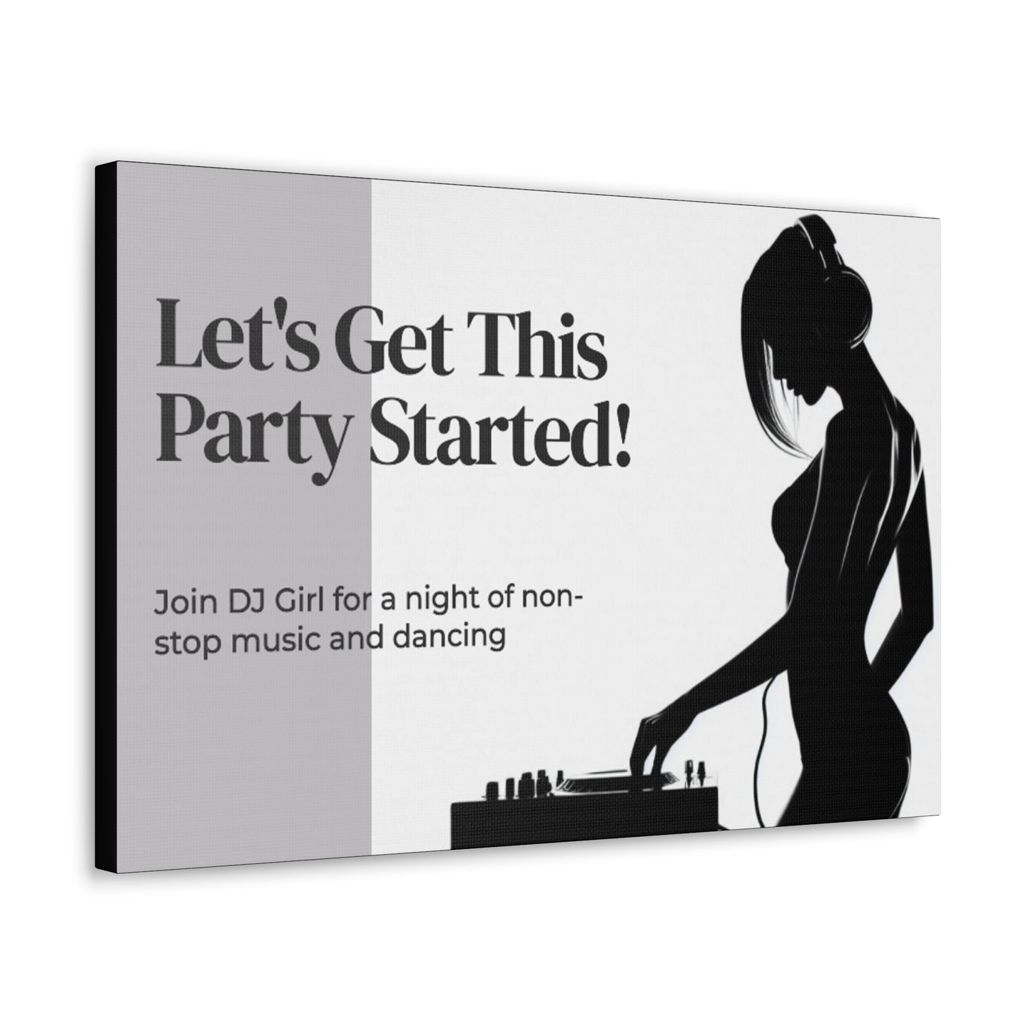 Smoov DJ Girl Canvas Wall Art