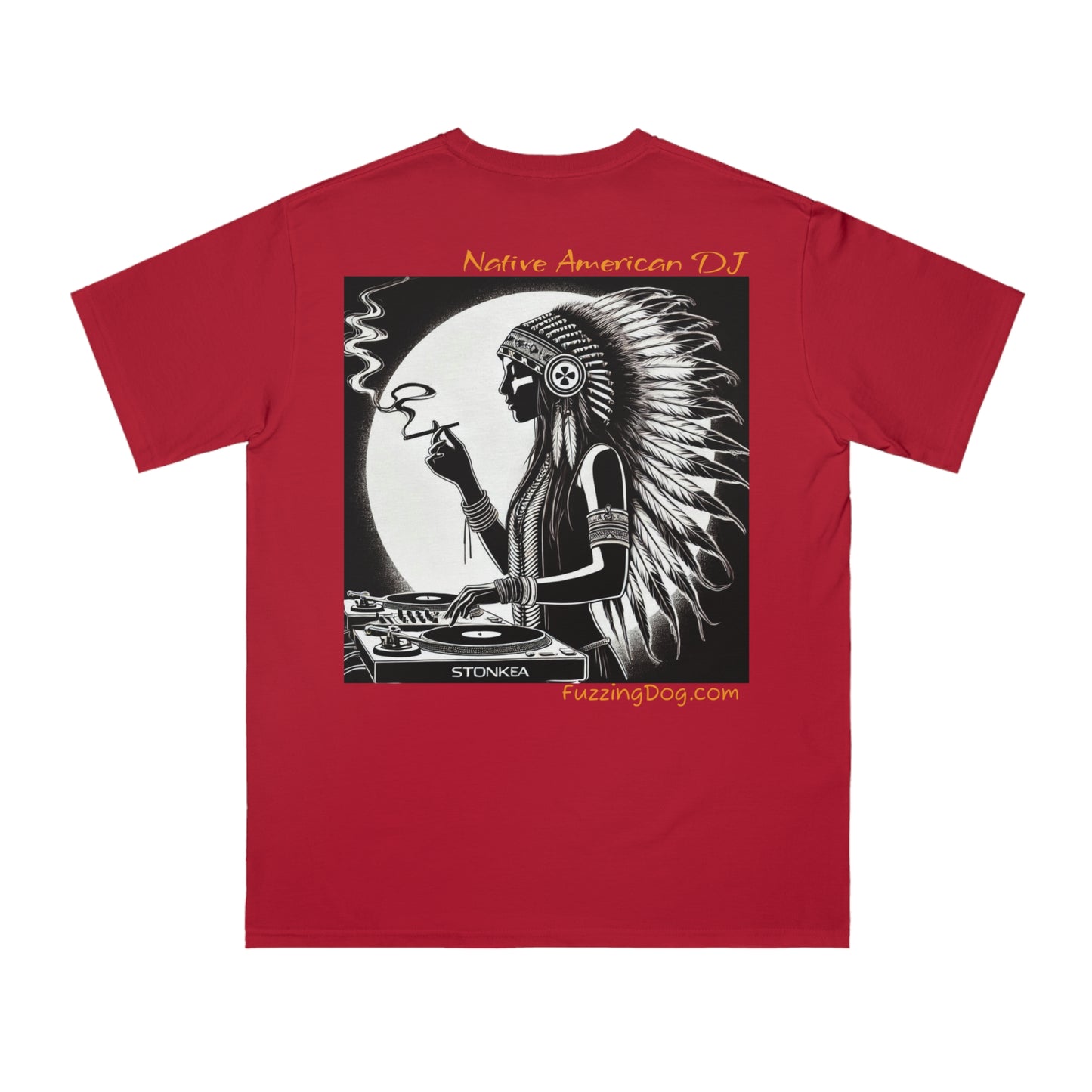 Native American DJ - Artistic Native Design, Music Lover's Tee