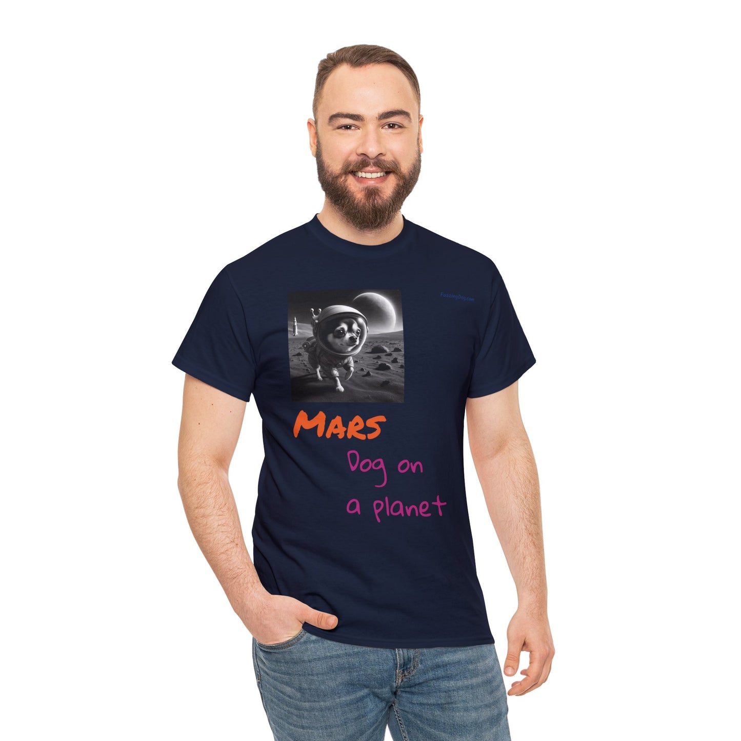 Dog on a Planet Unisex Heavy Cotton Tee