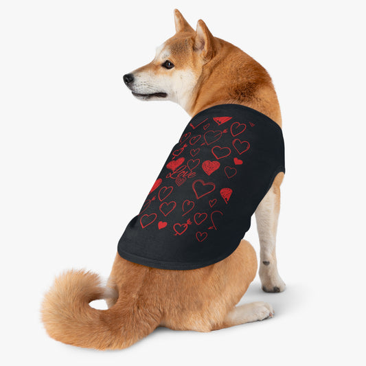 Red Hearts Pet Tank Top.
