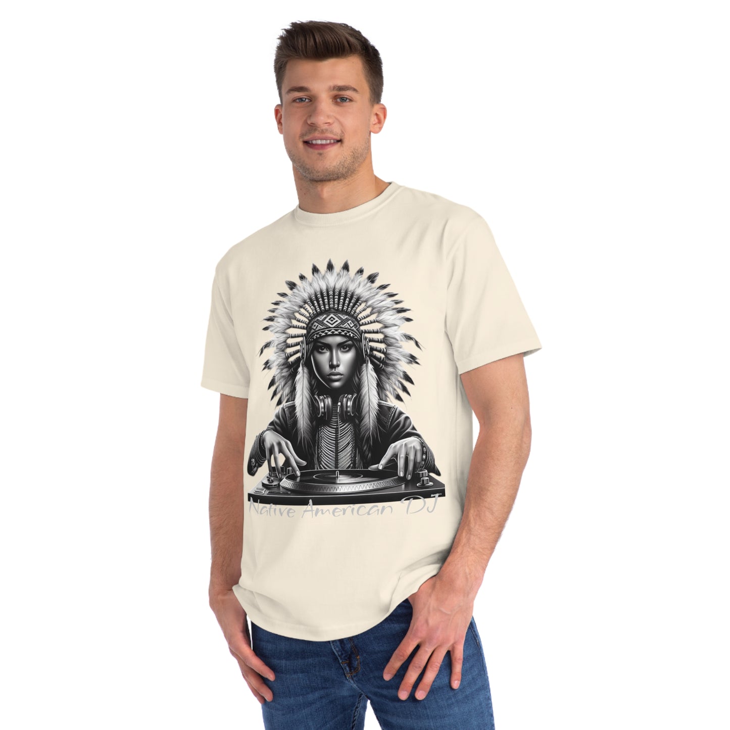 Native American Spin Doctor T-Shirt - Artistic Native Design, Music Lover's Tee