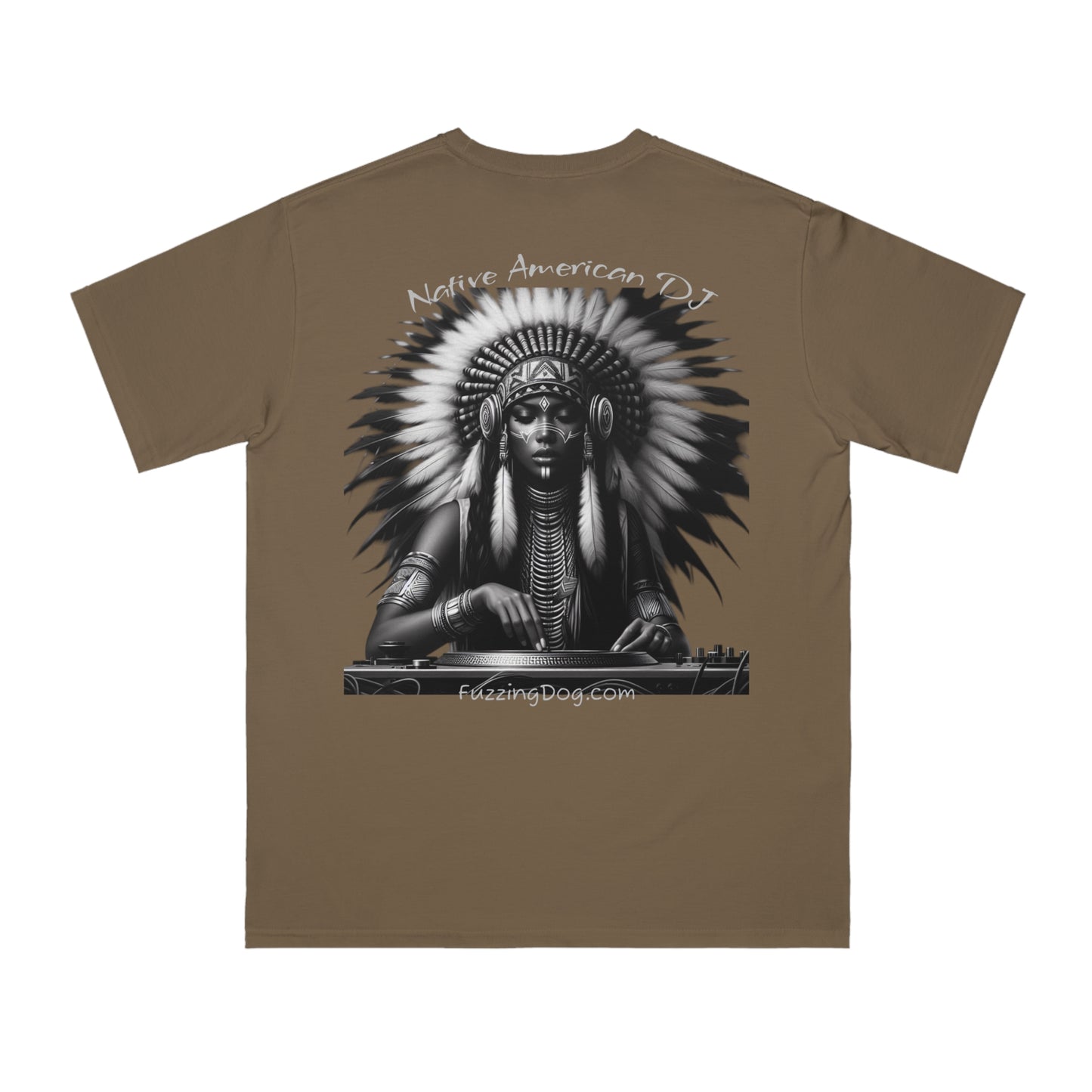 Native American Spin Doctor T-Shirt - Artistic Native Design, Music Lover's Tee