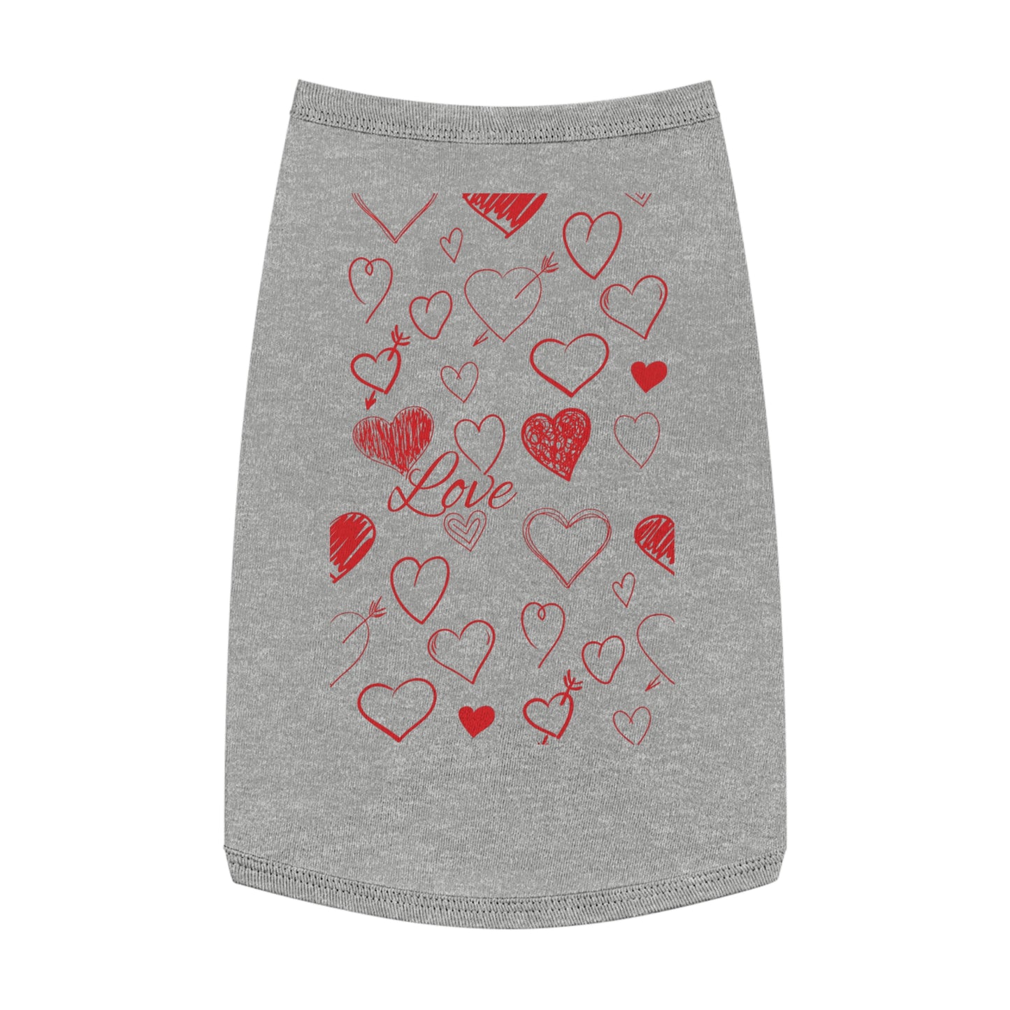 Red Hearts Pet Tank Top.