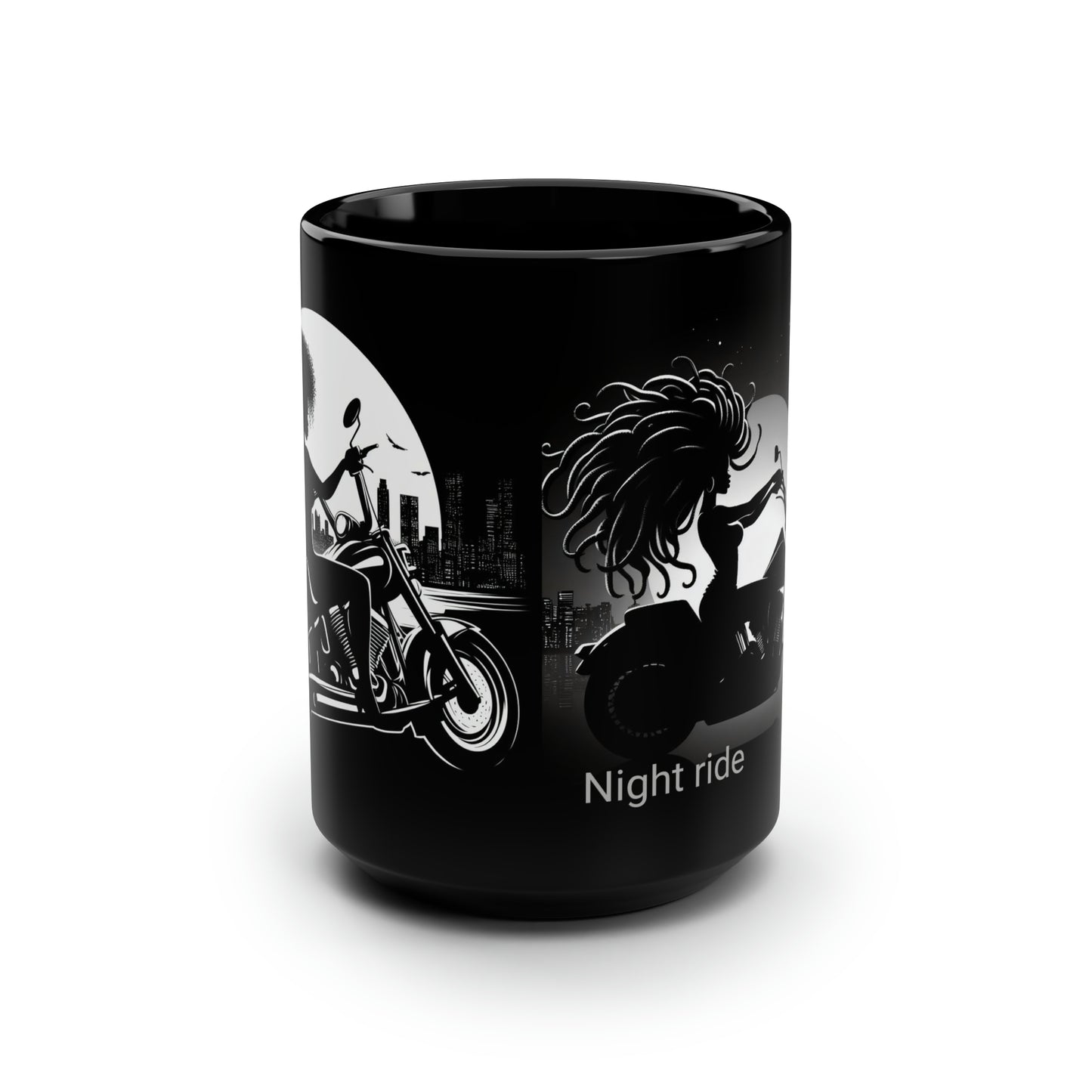 Girl Night ride Motorcycle 15oz Coffee Mug