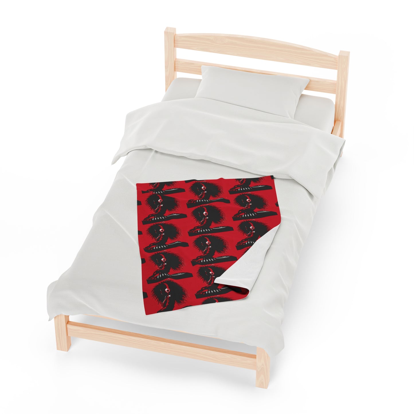 Smoov Wave Red Velveteen Plush Blanket