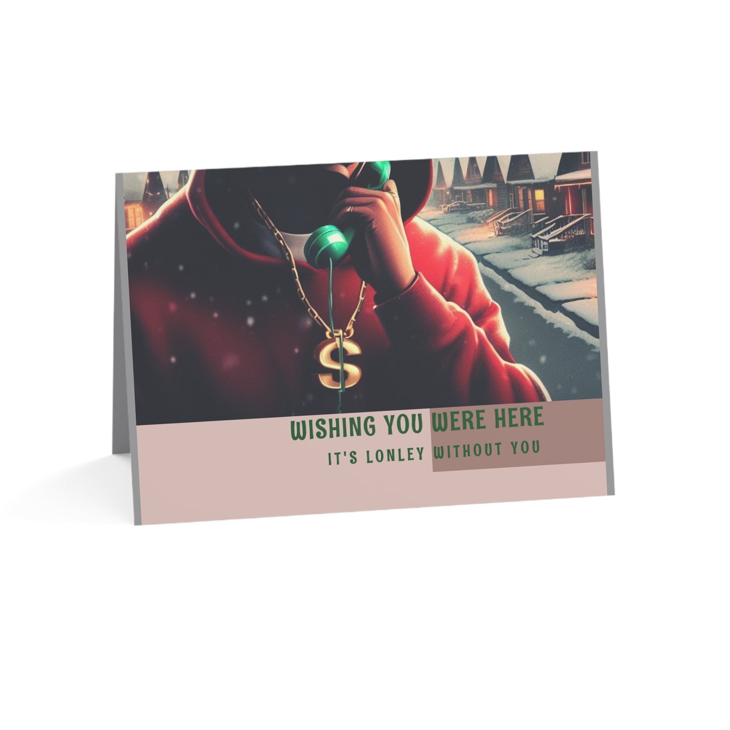 Christmas Greeting Cards (10pcs) - It's Lonely Without You Holiday Card Set