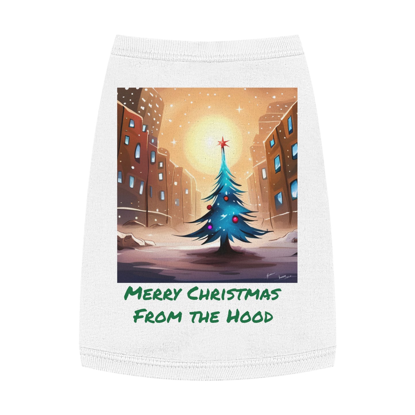 Medium Size Merry Christmas From the Hood Dog Shirt
