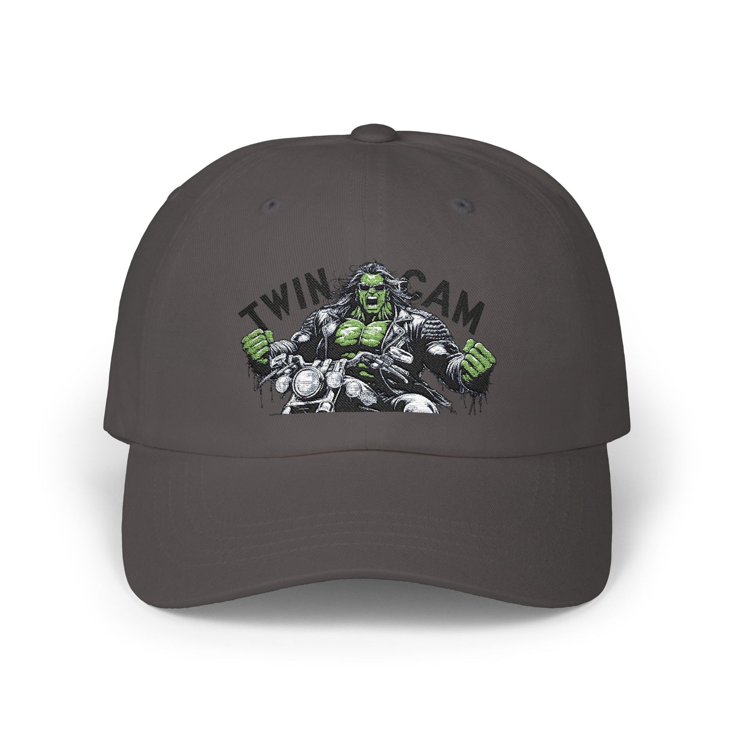 Twin Cam Classic Dad Cap - Stylish White Cap for Motorcycle Enthusiasts