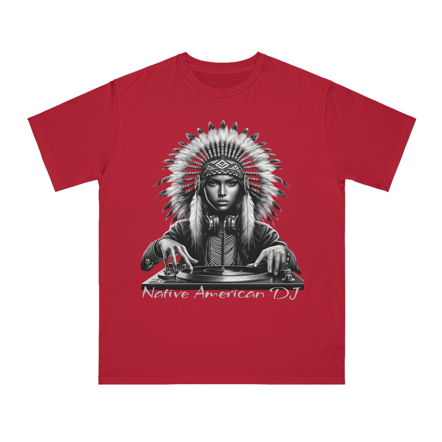 Native American Spin Doctor T-Shirt - Artistic Native Design, Music Lover's Tee