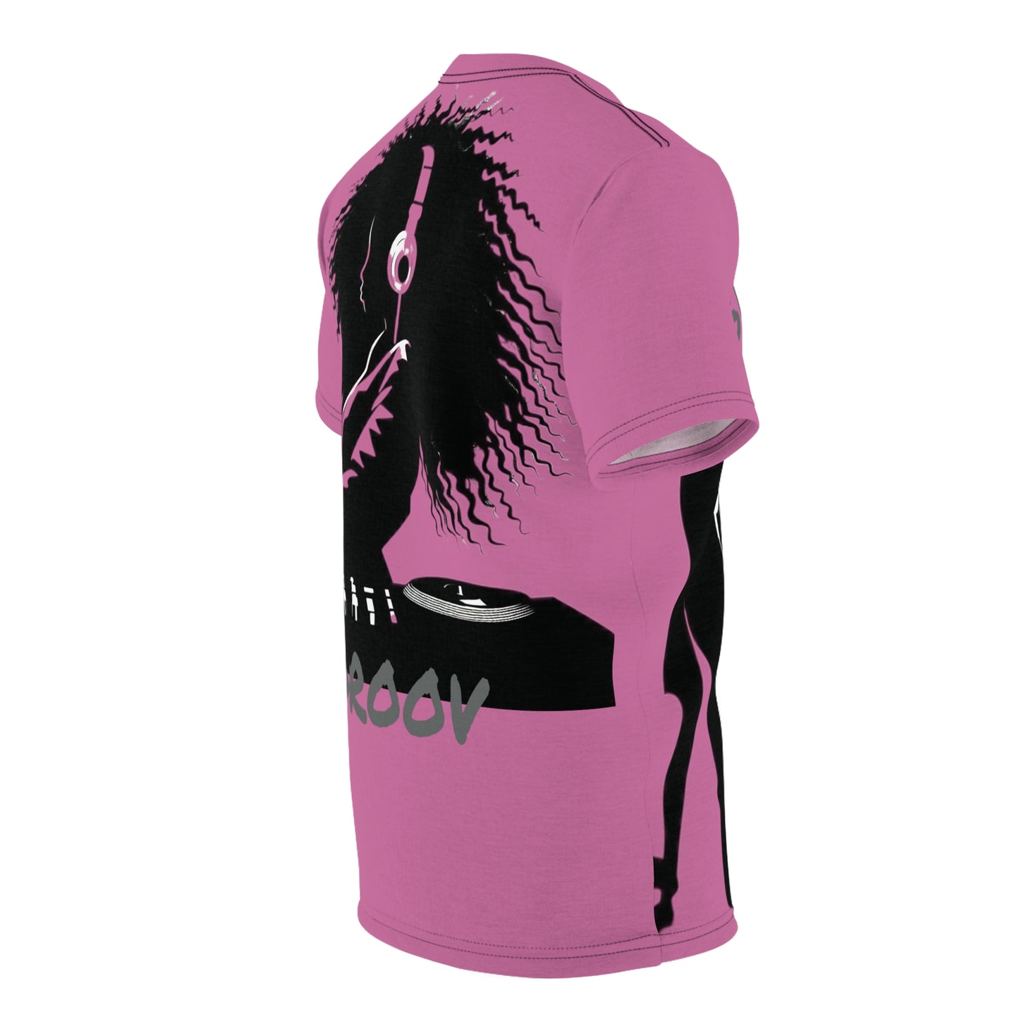 Smoov Groov in Pink - Front/Back Unisex Cut & Sew Tee (AOP)