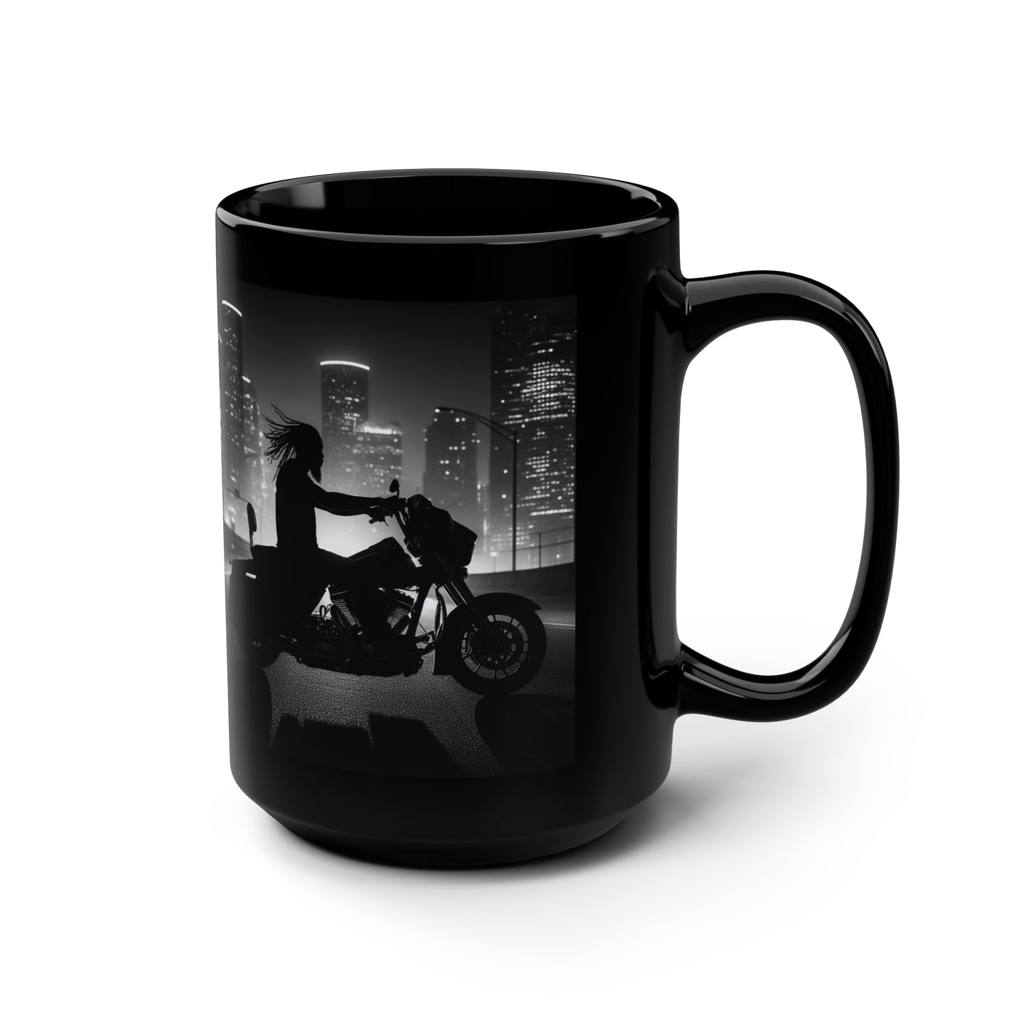 Motorcycle Night ride 15oz Coffee Mug