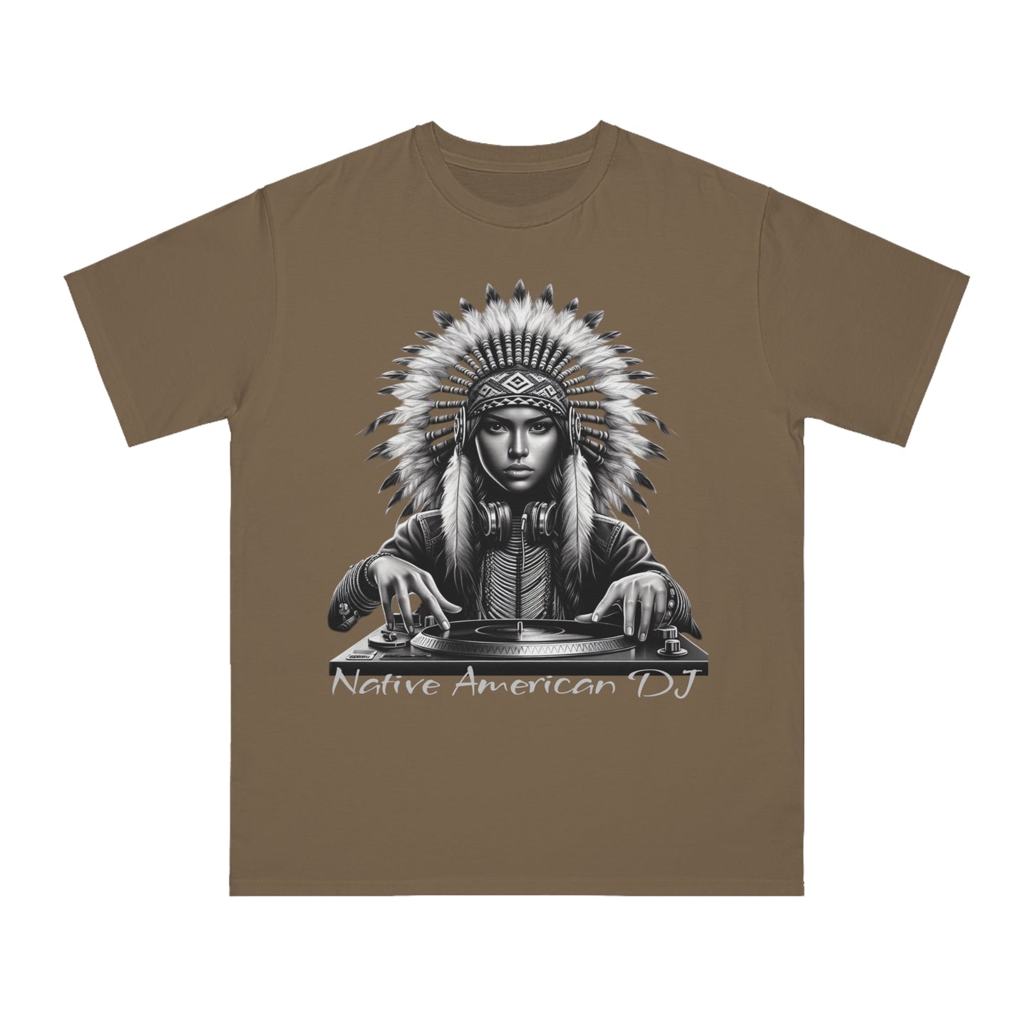 Native American Spin Doctor T-Shirt - Artistic Native Design, Music Lover's Tee