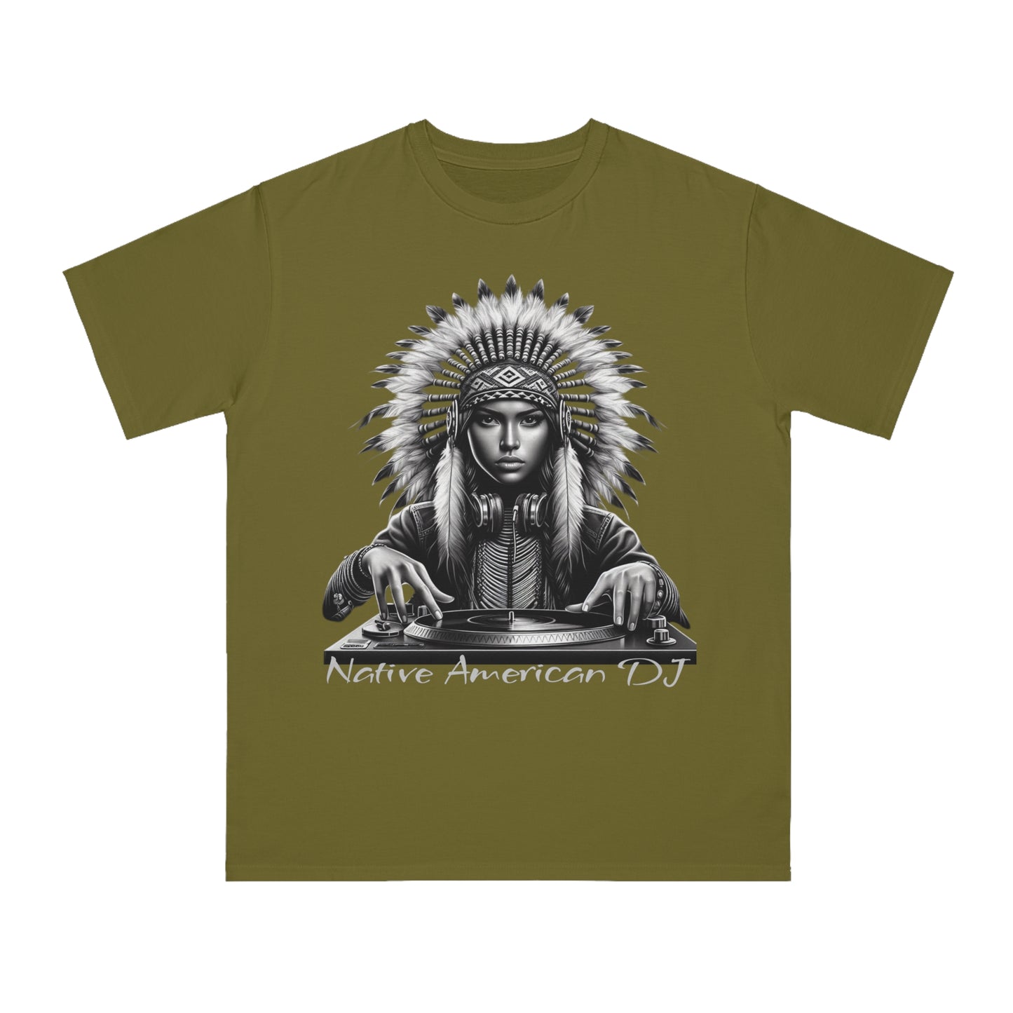 Native American Spin Doctor T-Shirt - Artistic Native Design, Music Lover's Tee