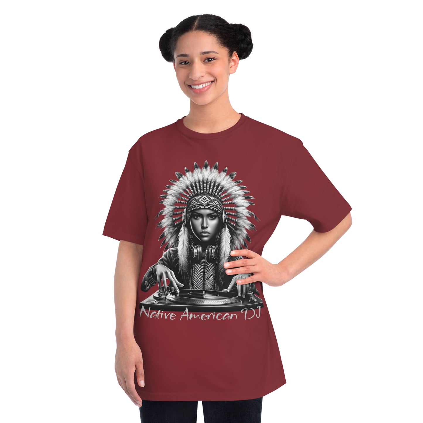 Native American Spin Doctor T-Shirt - Artistic Native Design, Music Lover's Tee