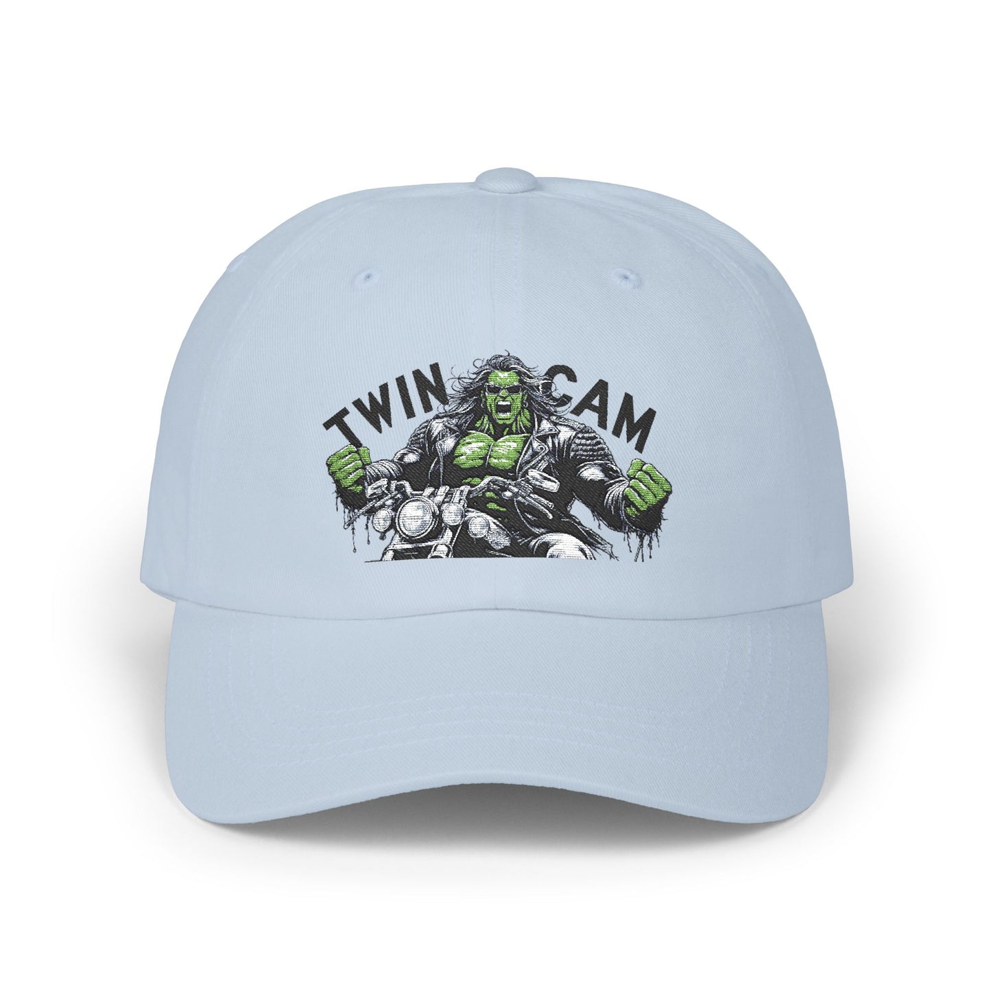 Twin Cam Classic Dad Cap - Stylish White Cap for Motorcycle Enthusiasts