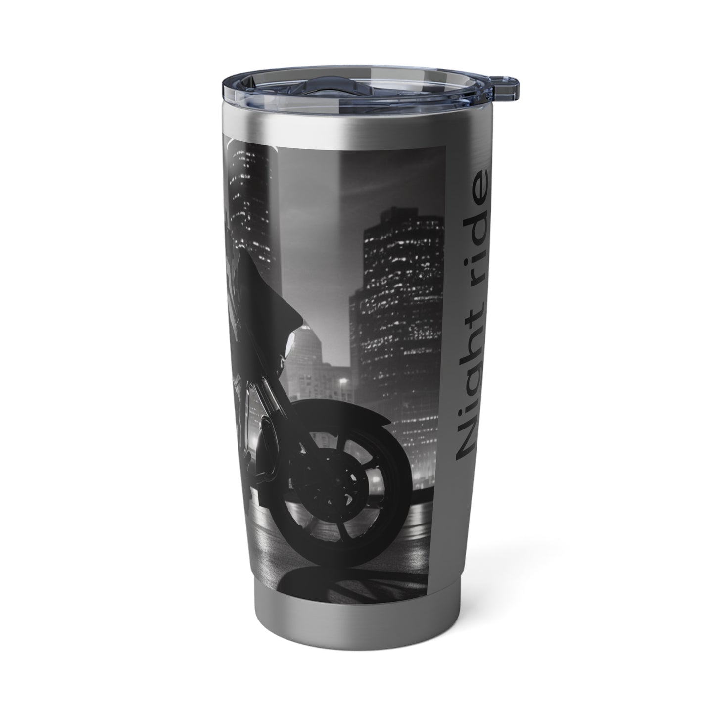 Smoov Dude Night ride in the city Motorcycle 20oz Tumbler