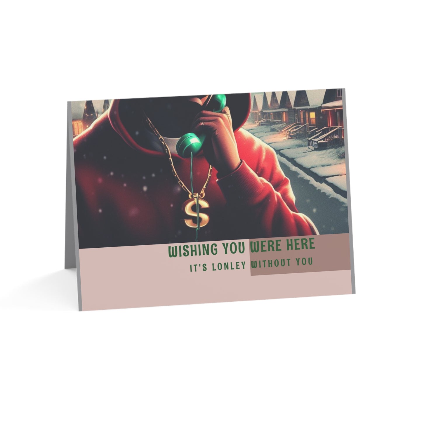 Christmas Greeting Cards (10pcs) - It's Lonely Without You Holiday Card Set