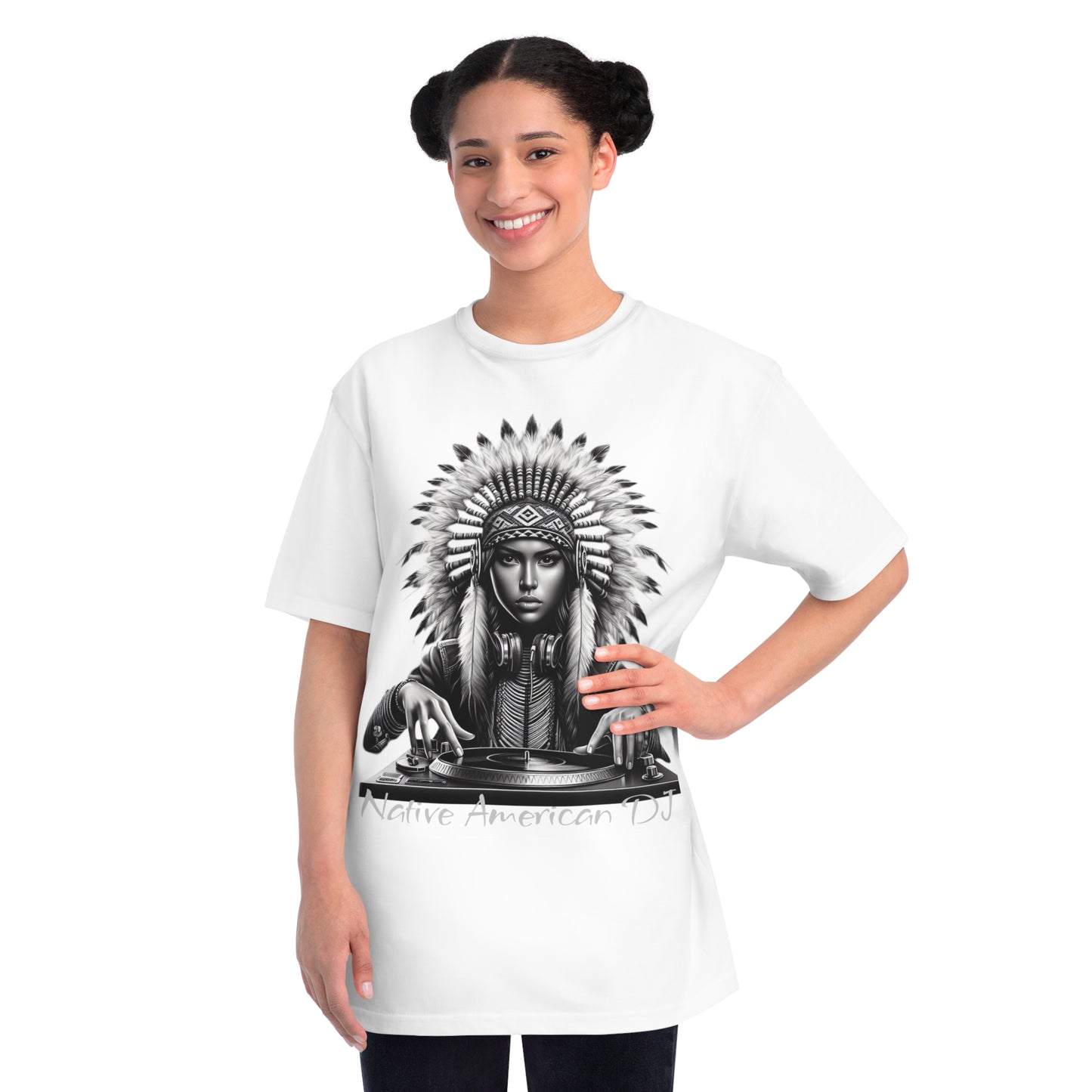 Native American Spin Doctor T-Shirt - Artistic Native Design, Music Lover's Tee