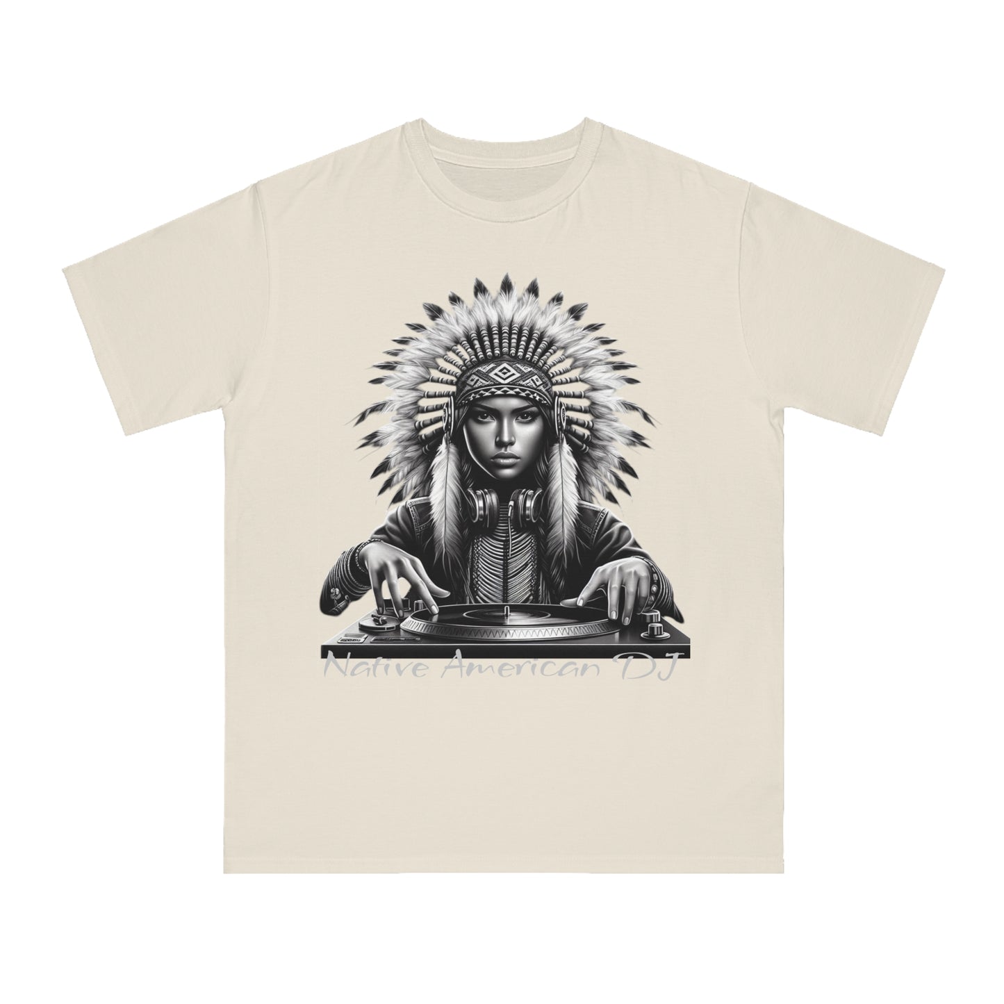 Native American Spin Doctor T-Shirt - Artistic Native Design, Music Lover's Tee
