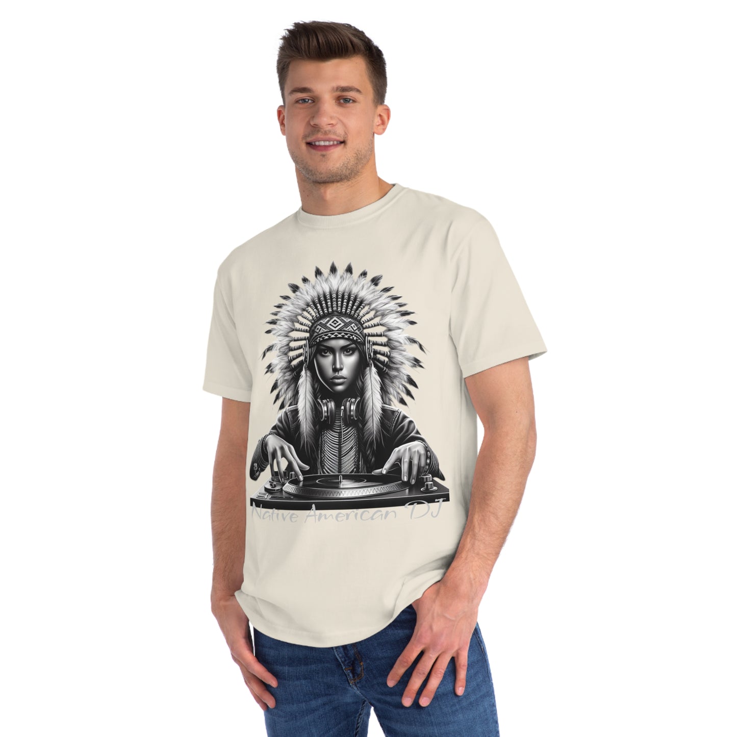 Native American Spin Doctor T-Shirt - Artistic Native Design, Music Lover's Tee