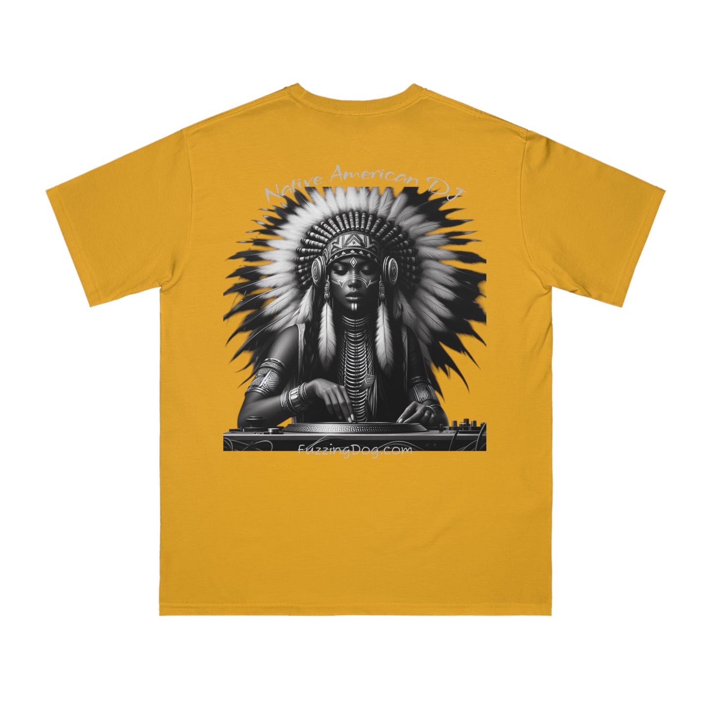 Native American Spin Doctor T-Shirt - Artistic Native Design, Music Lover's Tee