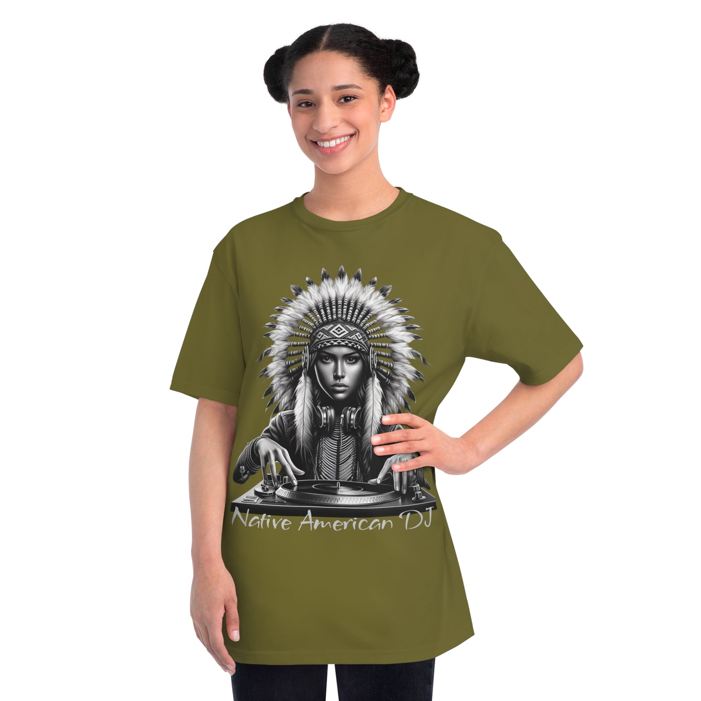 Native American Spin Doctor T-Shirt - Artistic Native Design, Music Lover's Tee