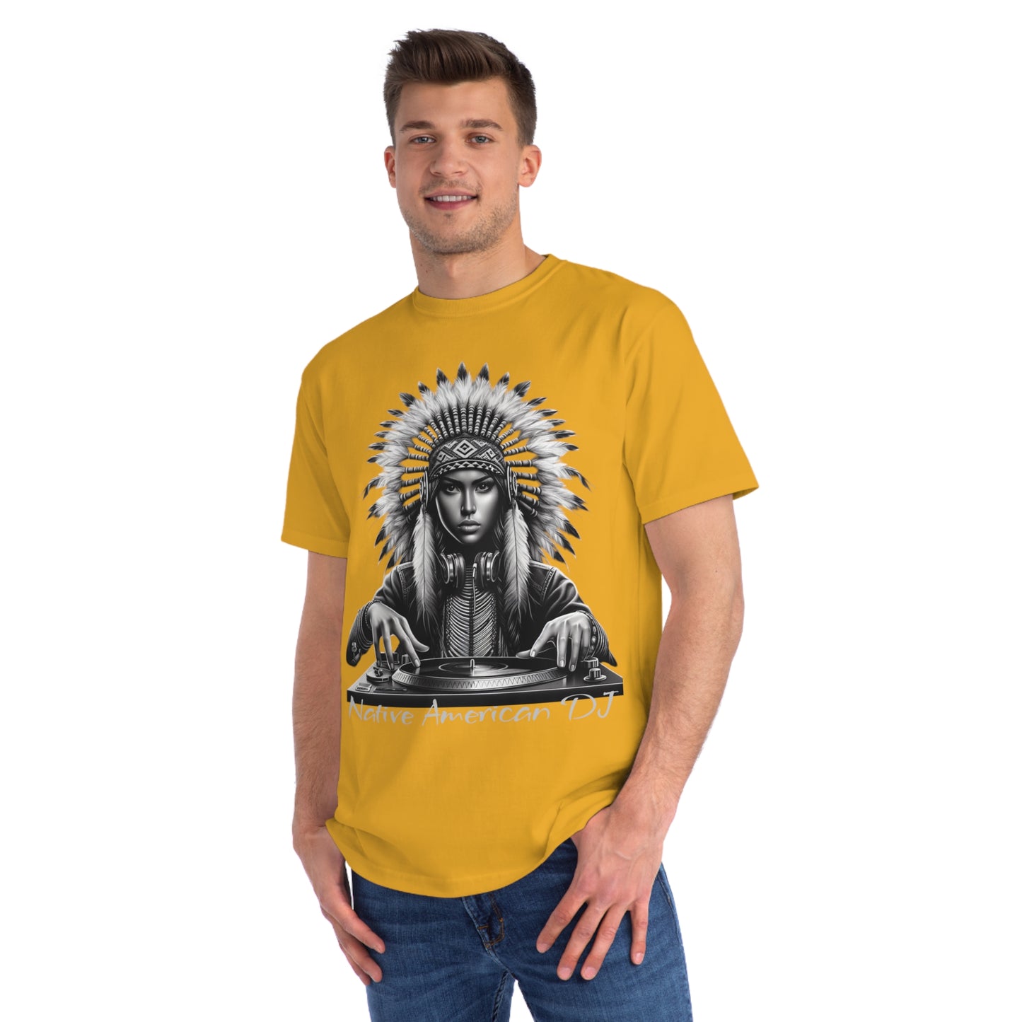 Native American Spin Doctor T-Shirt - Artistic Native Design, Music Lover's Tee