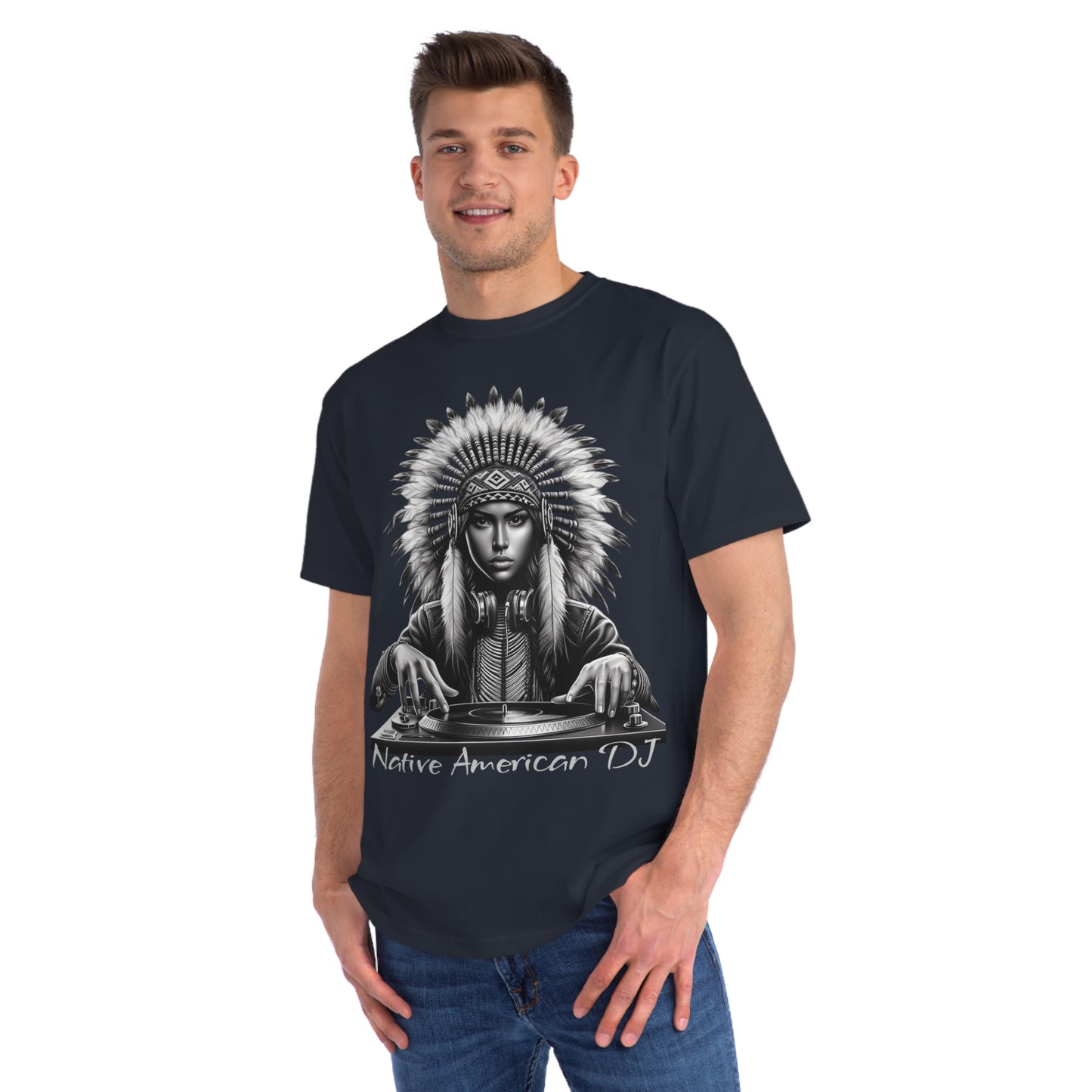 Native American Spin Doctor T-Shirt - Artistic Native Design, Music Lover's Tee