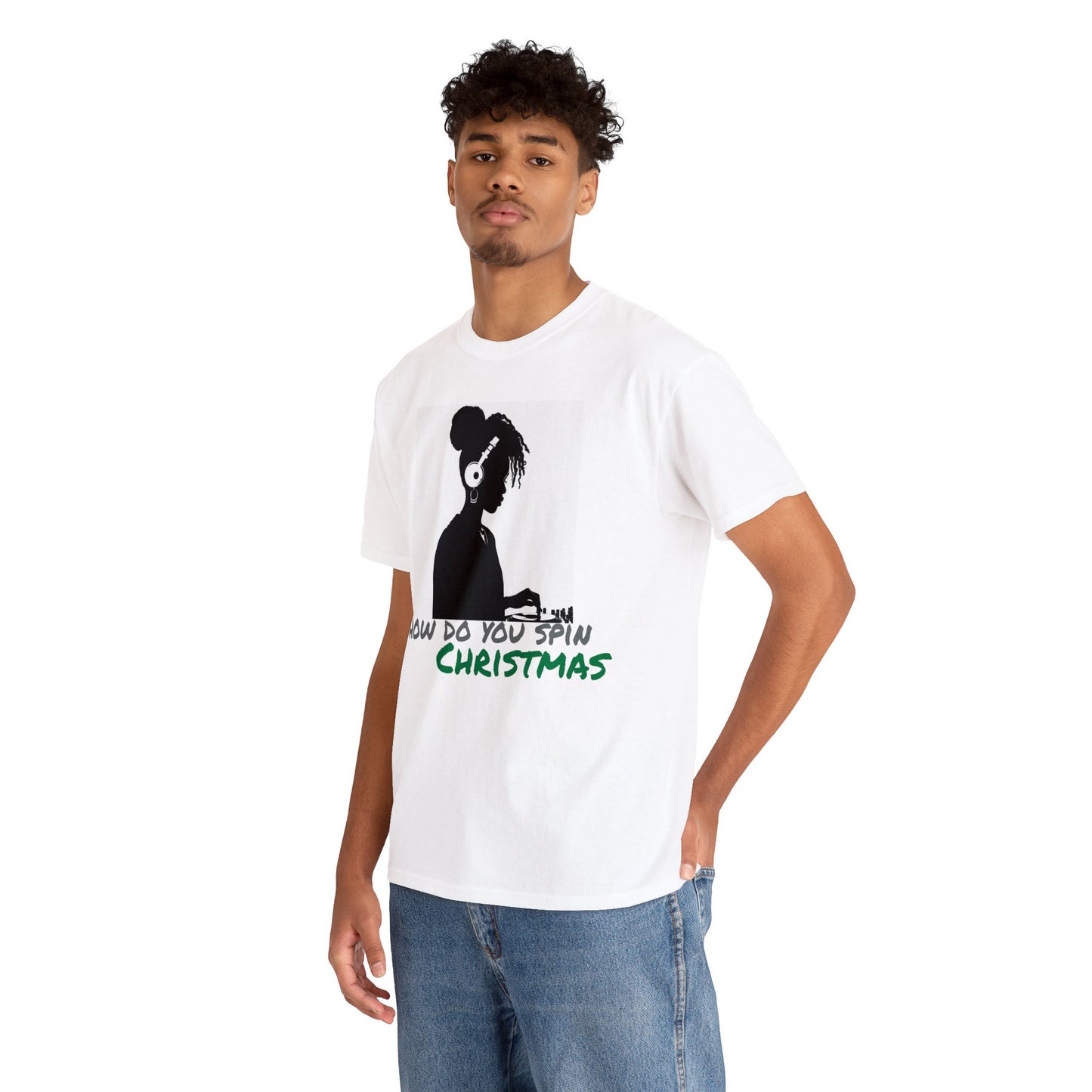 Smoov "How do you spin Christmas" Unisex Heavy Cotton T-Shirt