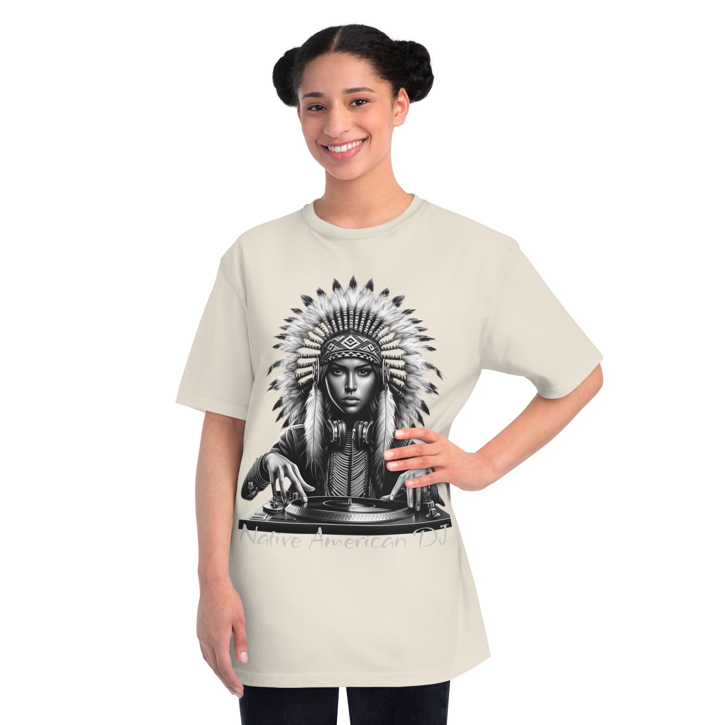 Native American Spin Doctor T-Shirt - Artistic Native Design, Music Lover's Tee