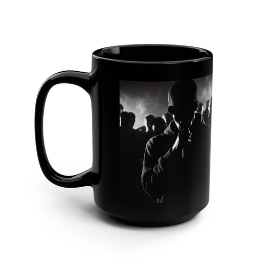 Coffee Mug - Smooth Rapper Design, 15oz Black Mug