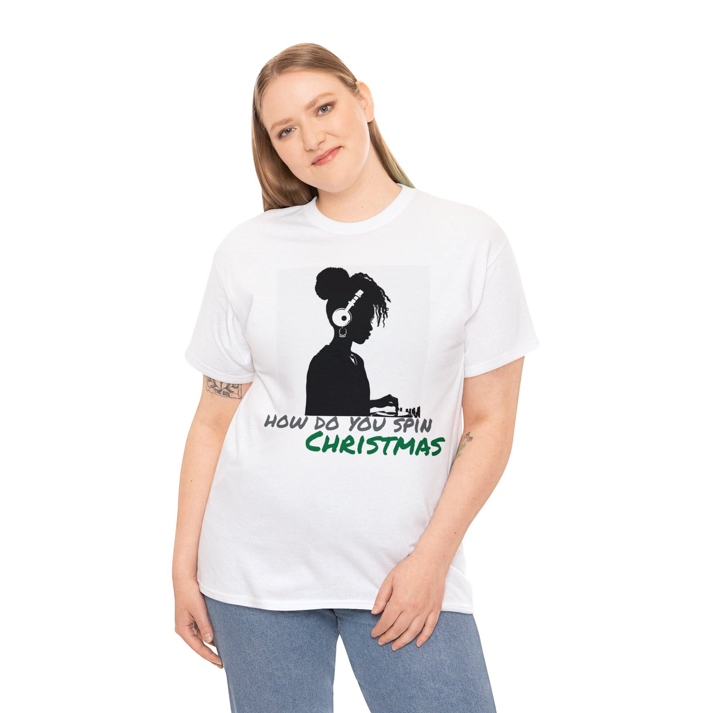Smoov "How do you spin Christmas" Unisex Heavy Cotton T-Shirt