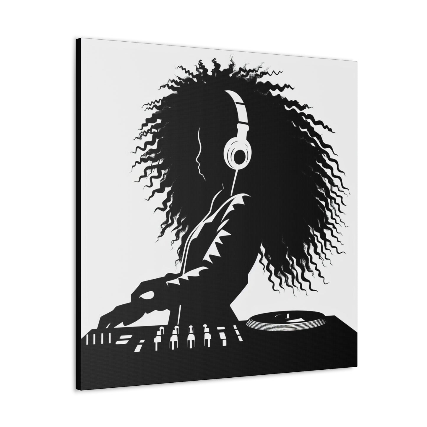 Smoov DJ Girl Canvas Wall Art