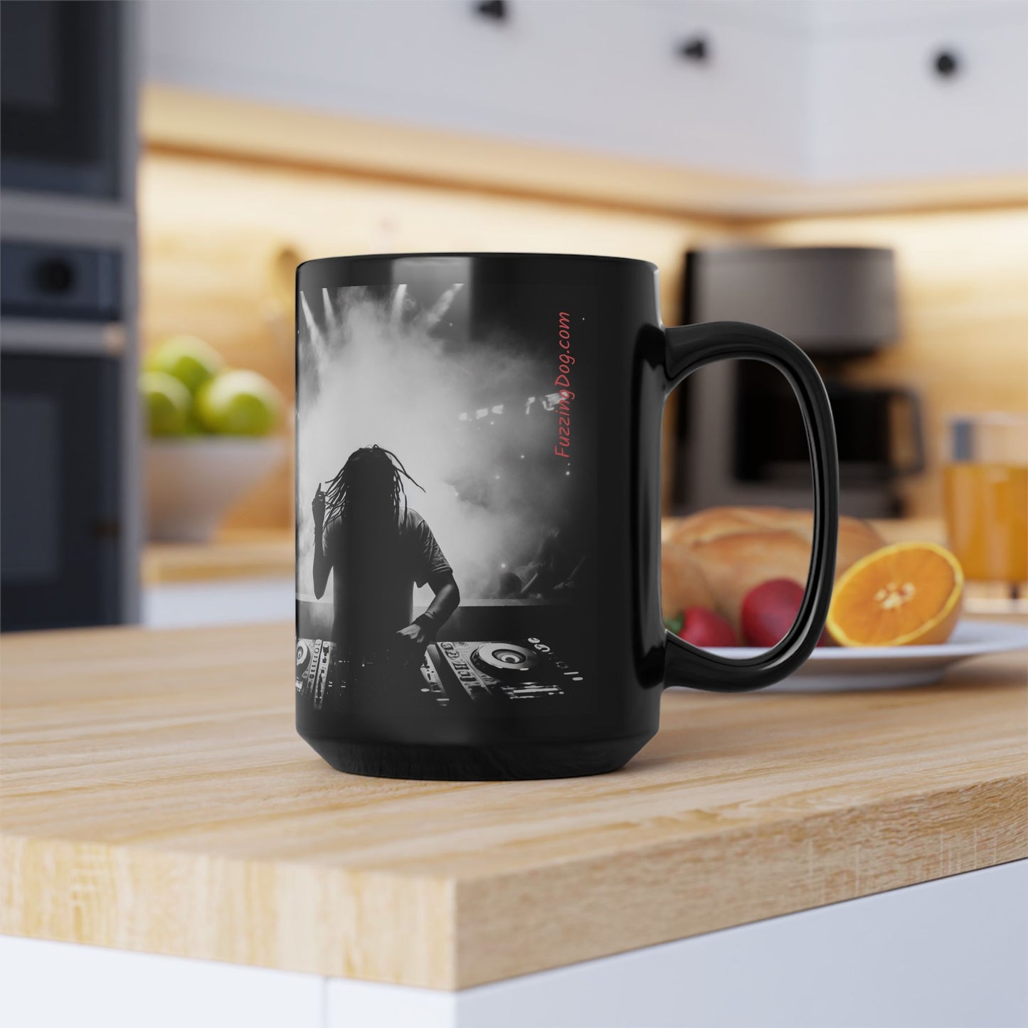Smoov Groov Girl in the club Black 15oz Coffee Mug