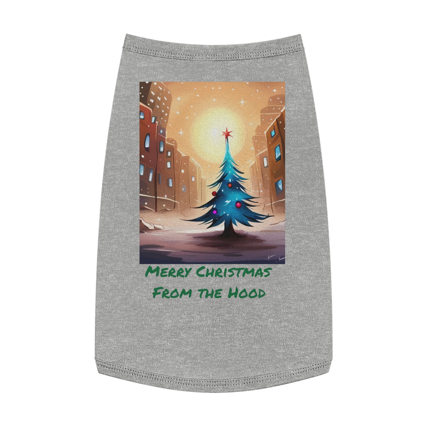 Large Size Merry Christmas From the Hood Dog Shirt
