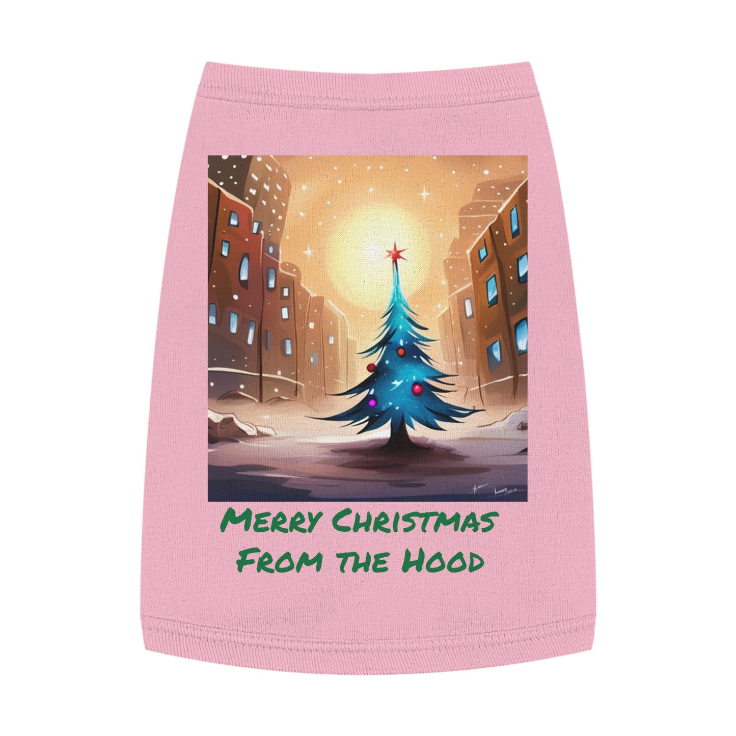 Medium Size Merry Christmas From the Hood Dog Shirt
