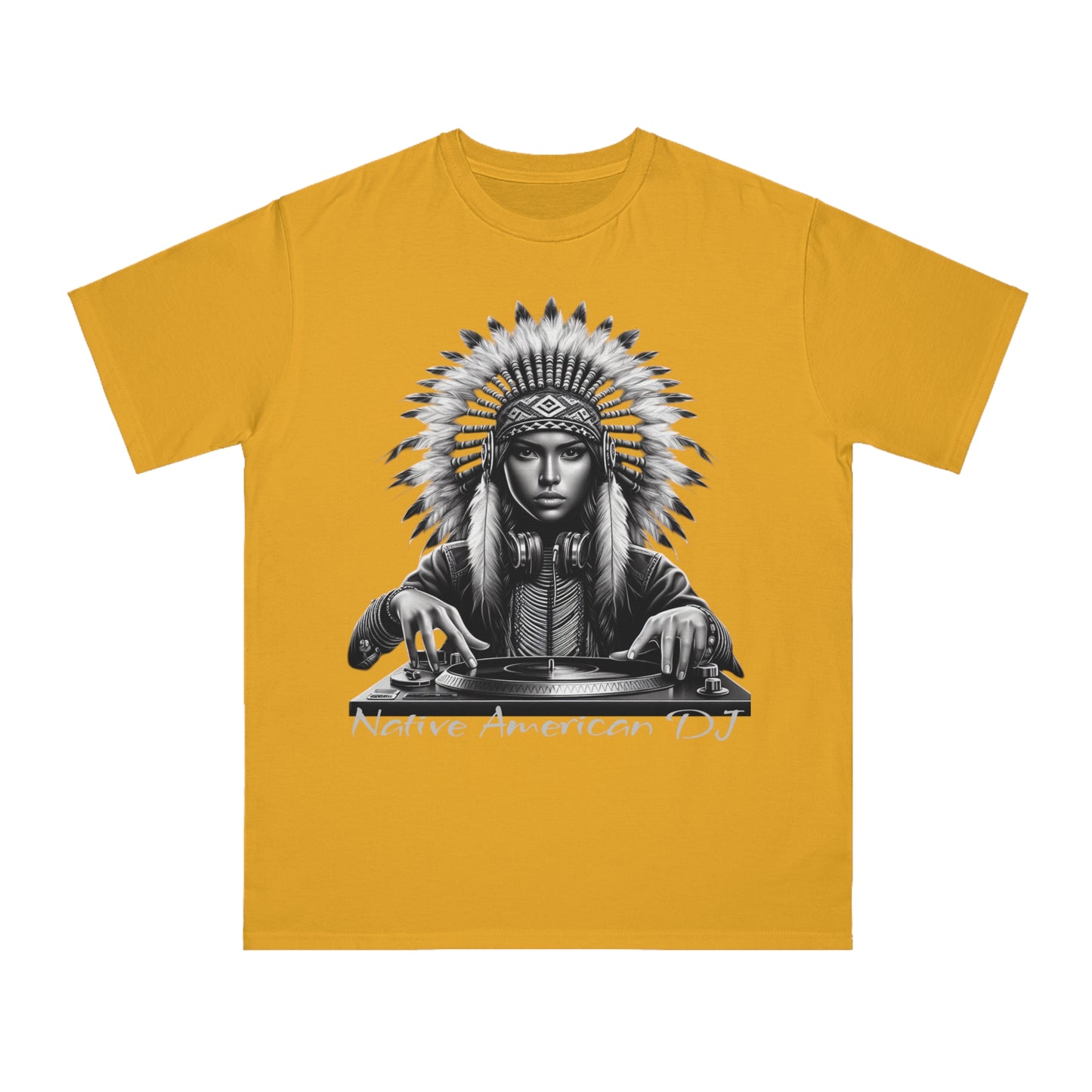 Native American Spin Doctor T-Shirt - Artistic Native Design, Music Lover's Tee