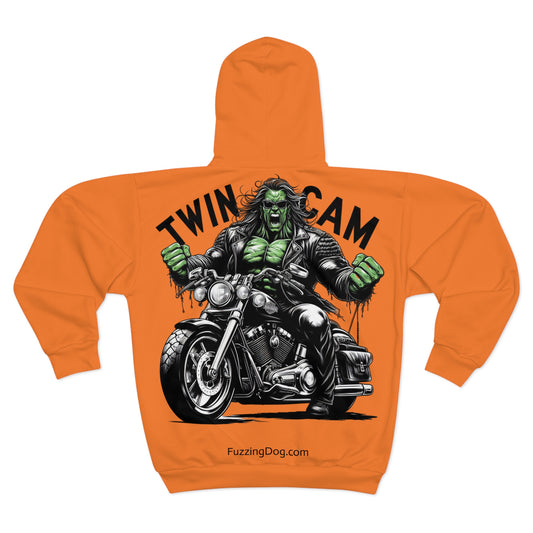 Twin Cam Unisex Zip Hoodie - Twin Cam Apparel for Bikers