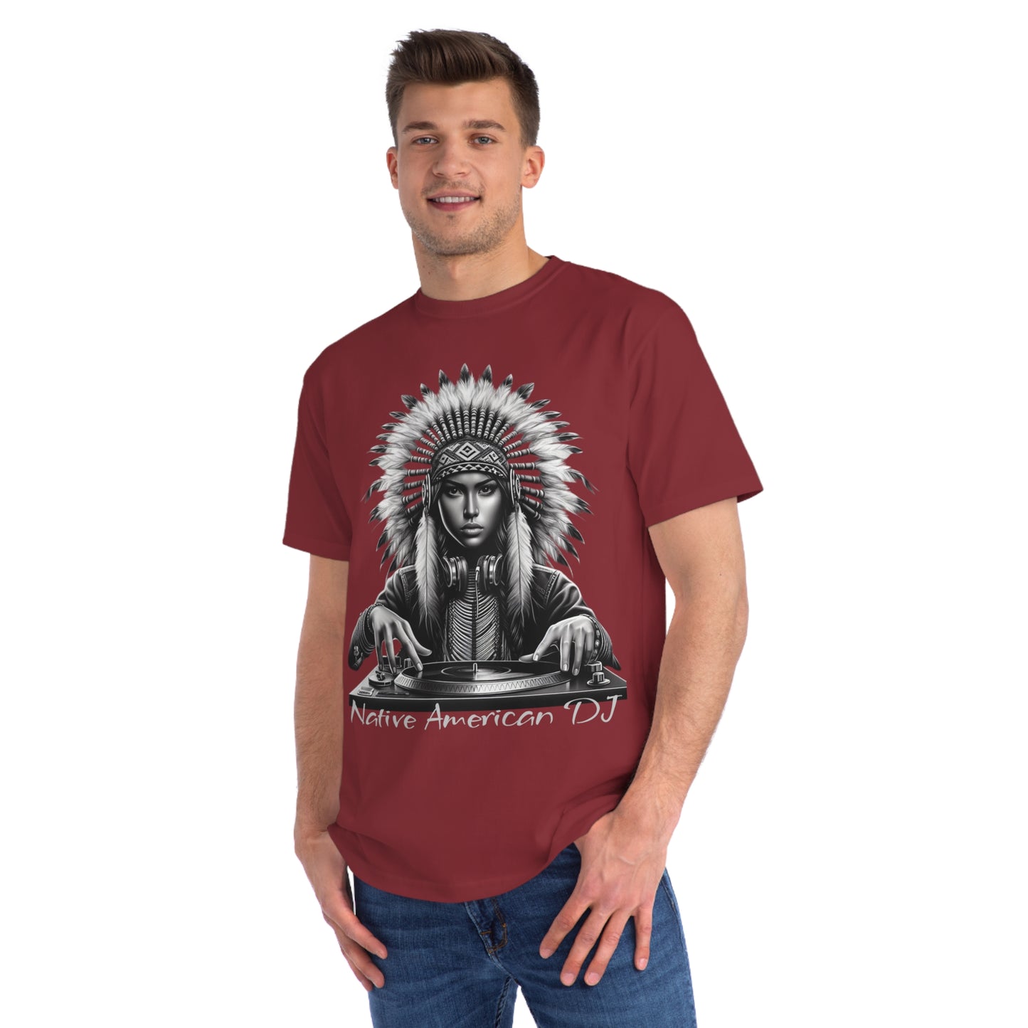 Native American Spin Doctor T-Shirt - Artistic Native Design, Music Lover's Tee