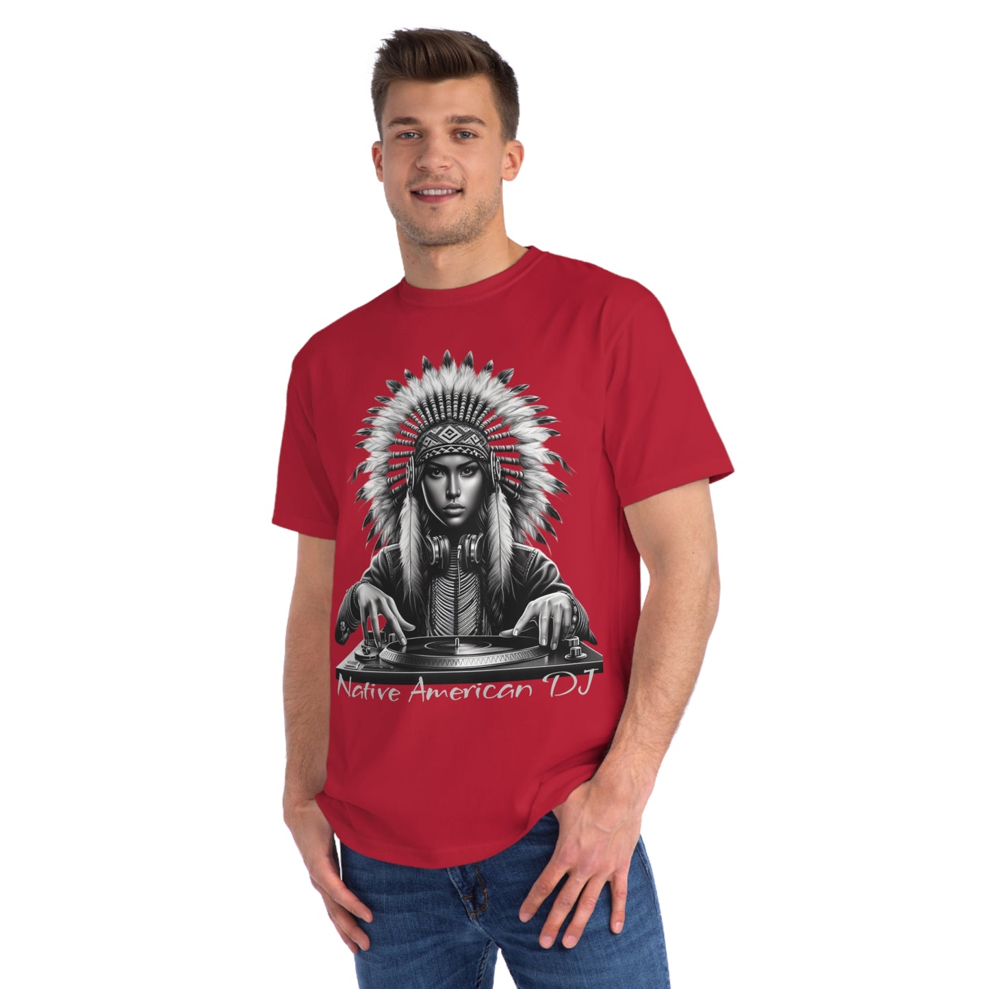 Native American Spin Doctor T-Shirt - Artistic Native Design, Music Lover's Tee