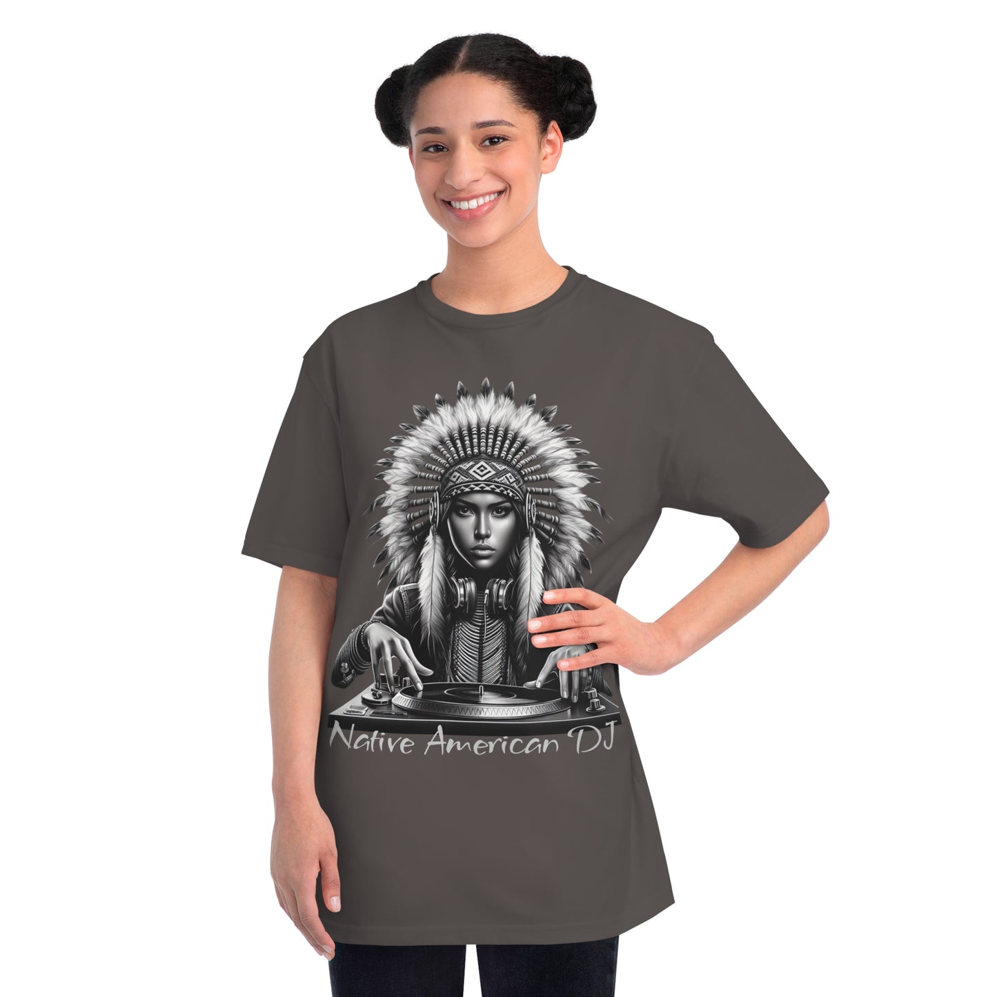Native American Spin Doctor T-Shirt - Artistic Native Design, Music Lover's Tee
