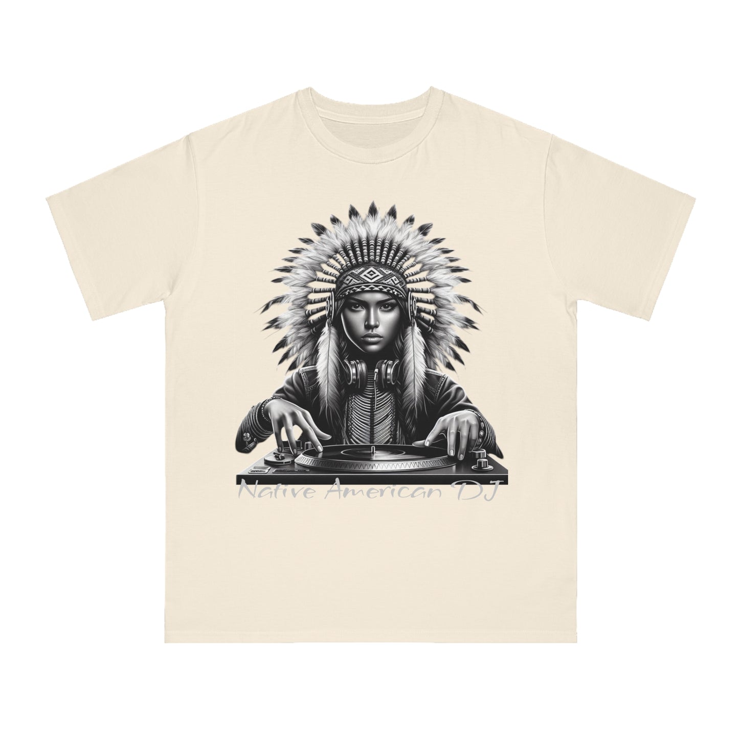 Native American Spin Doctor T-Shirt - Artistic Native Design, Music Lover's Tee