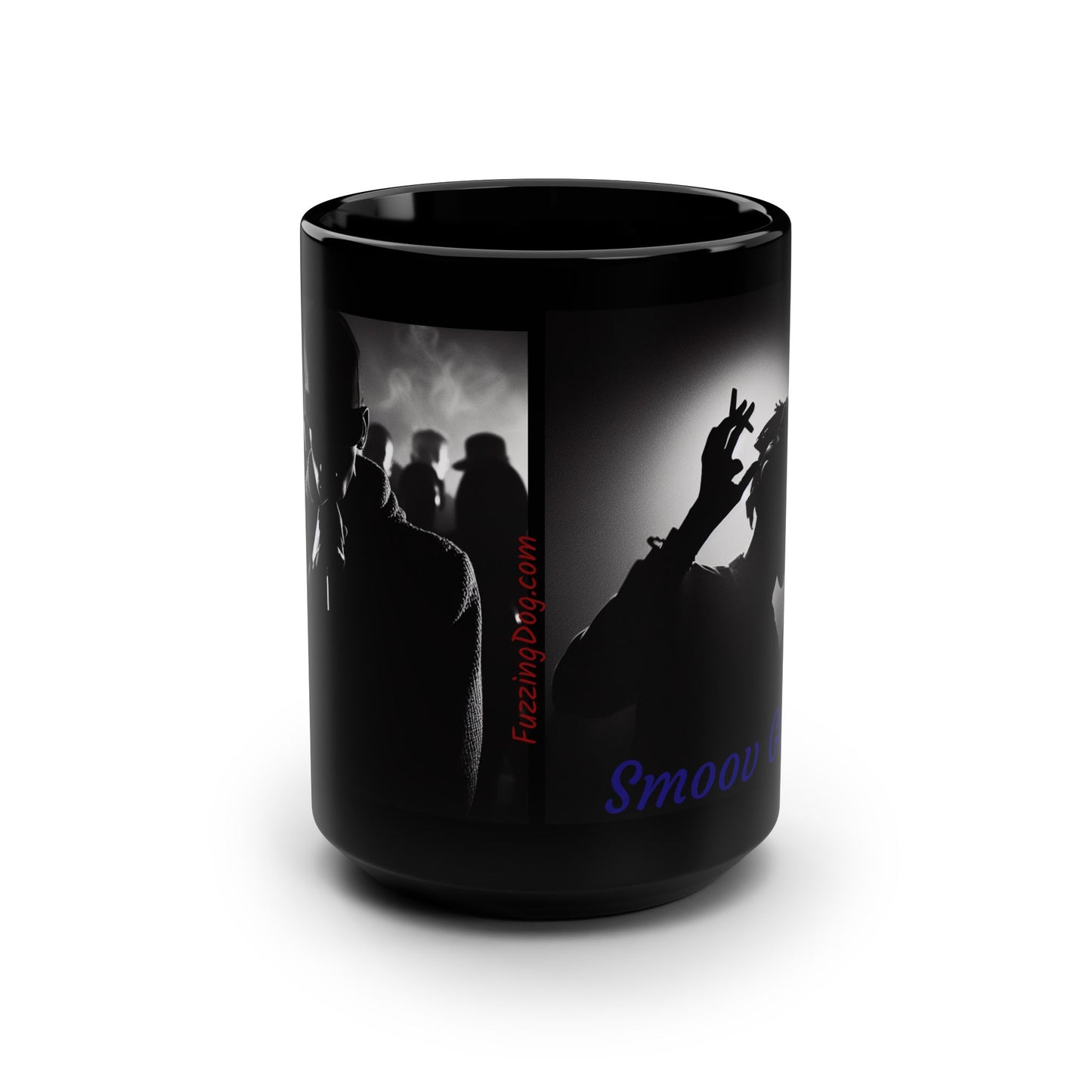 Coffee Mug - Smooth Rapper Design, 15oz Black Mug